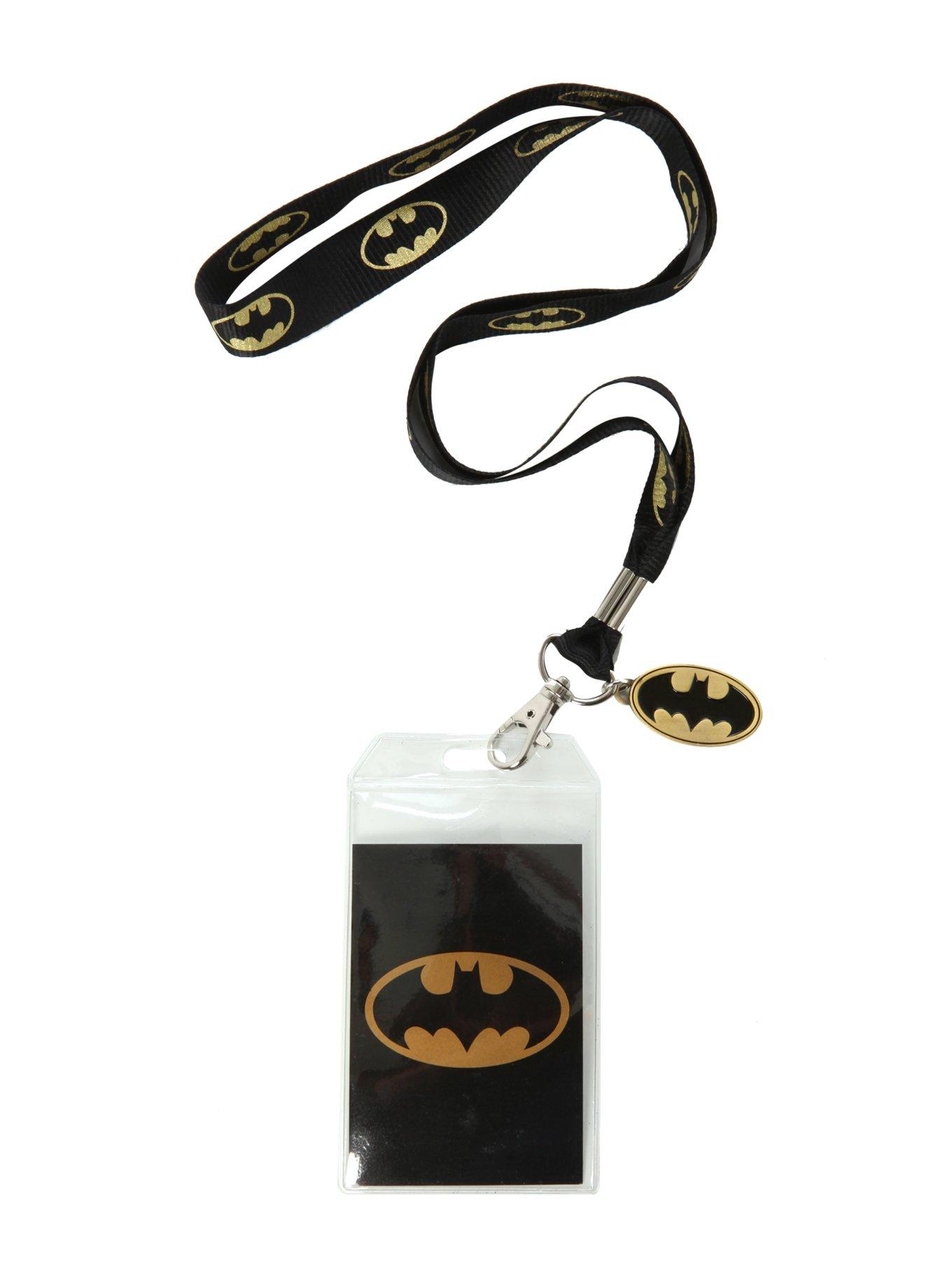 DC Comics Batman Metallic Logo Lanyard, , alternate