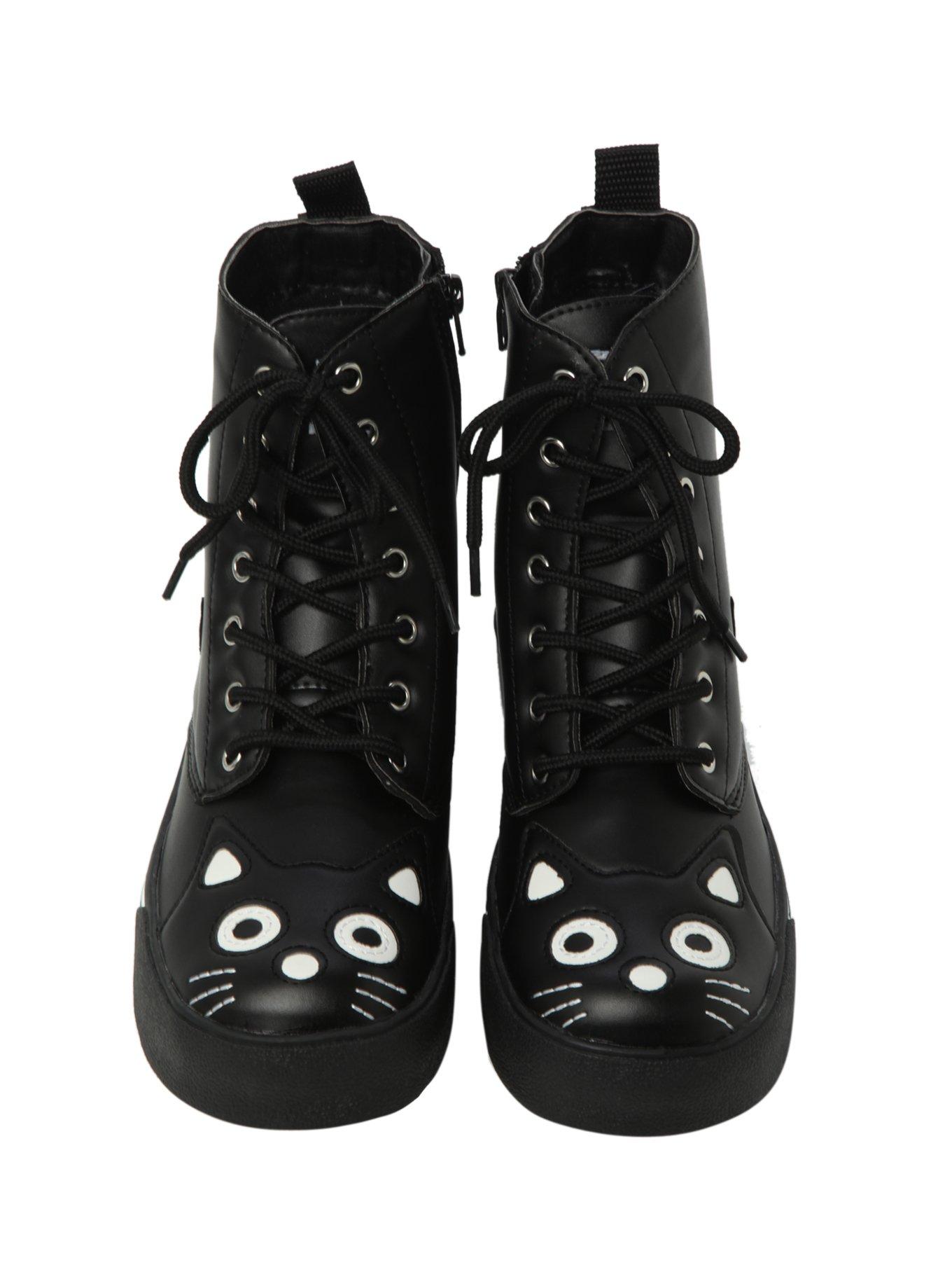 T.U.K. Black Kitty Sneaker Boots, , alternate