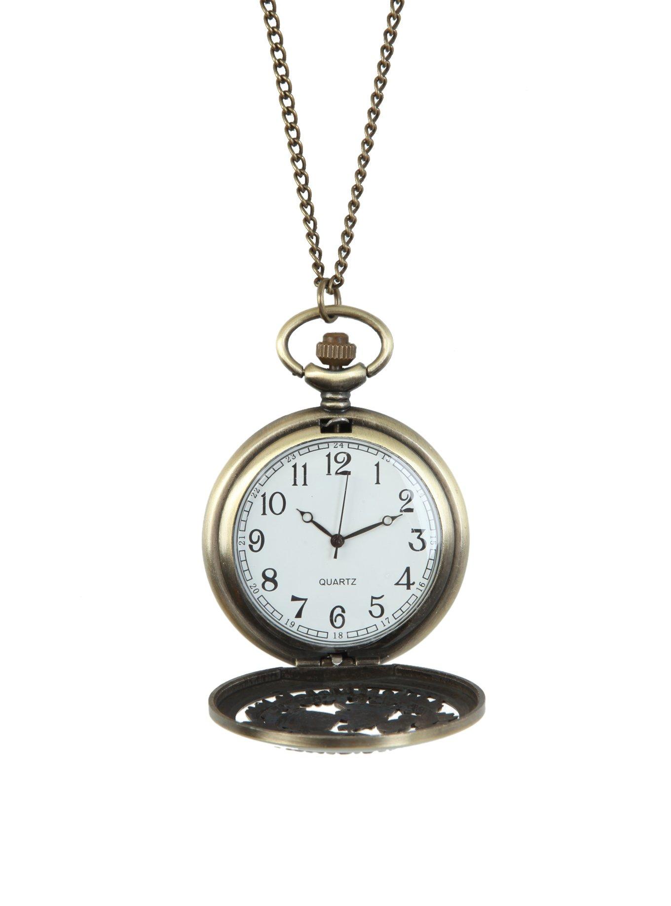 Disney Alice In Wonderland Pocket Watch Necklace