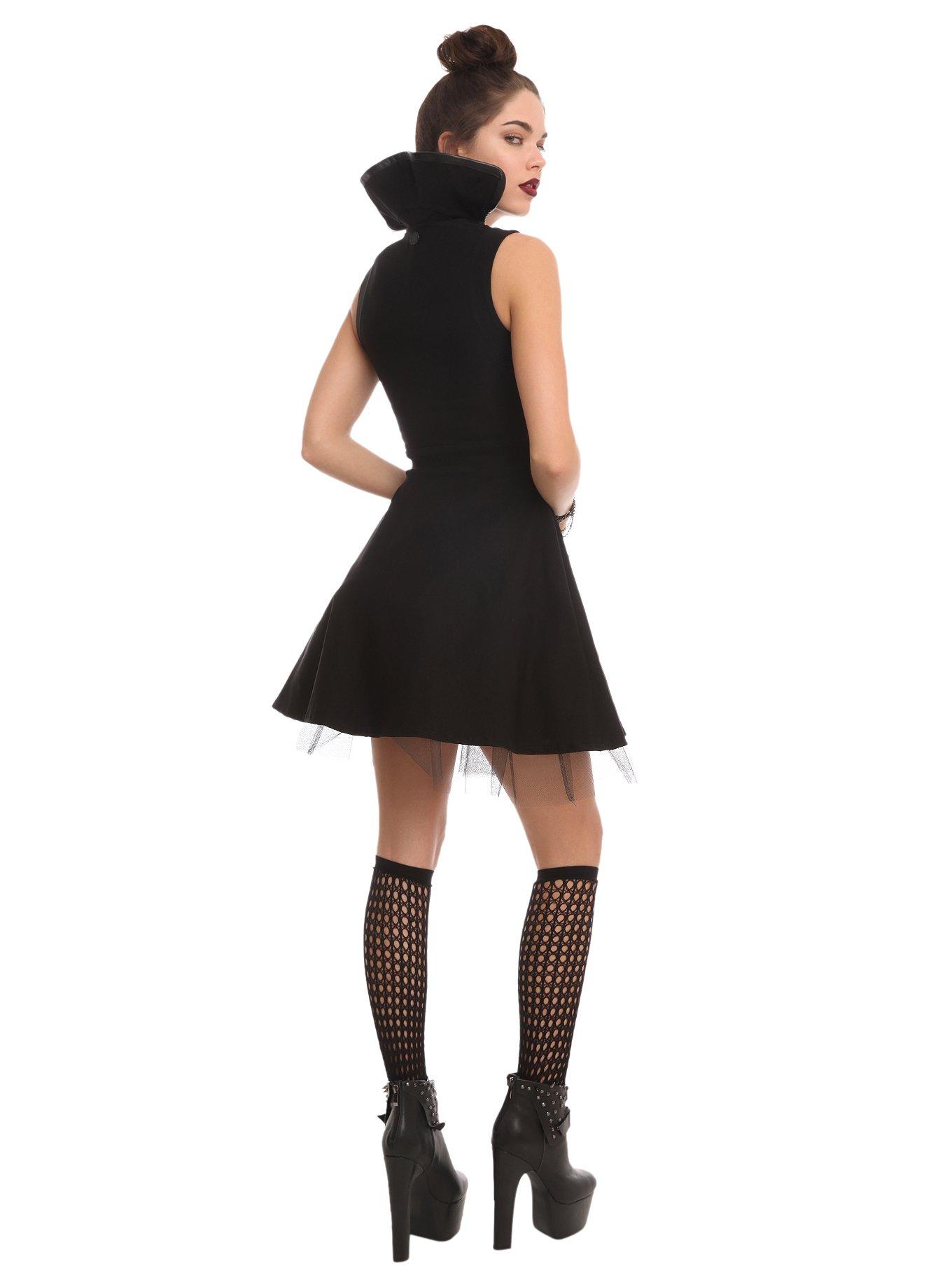 Disney Maleficent High-Collar Dress, , alternate