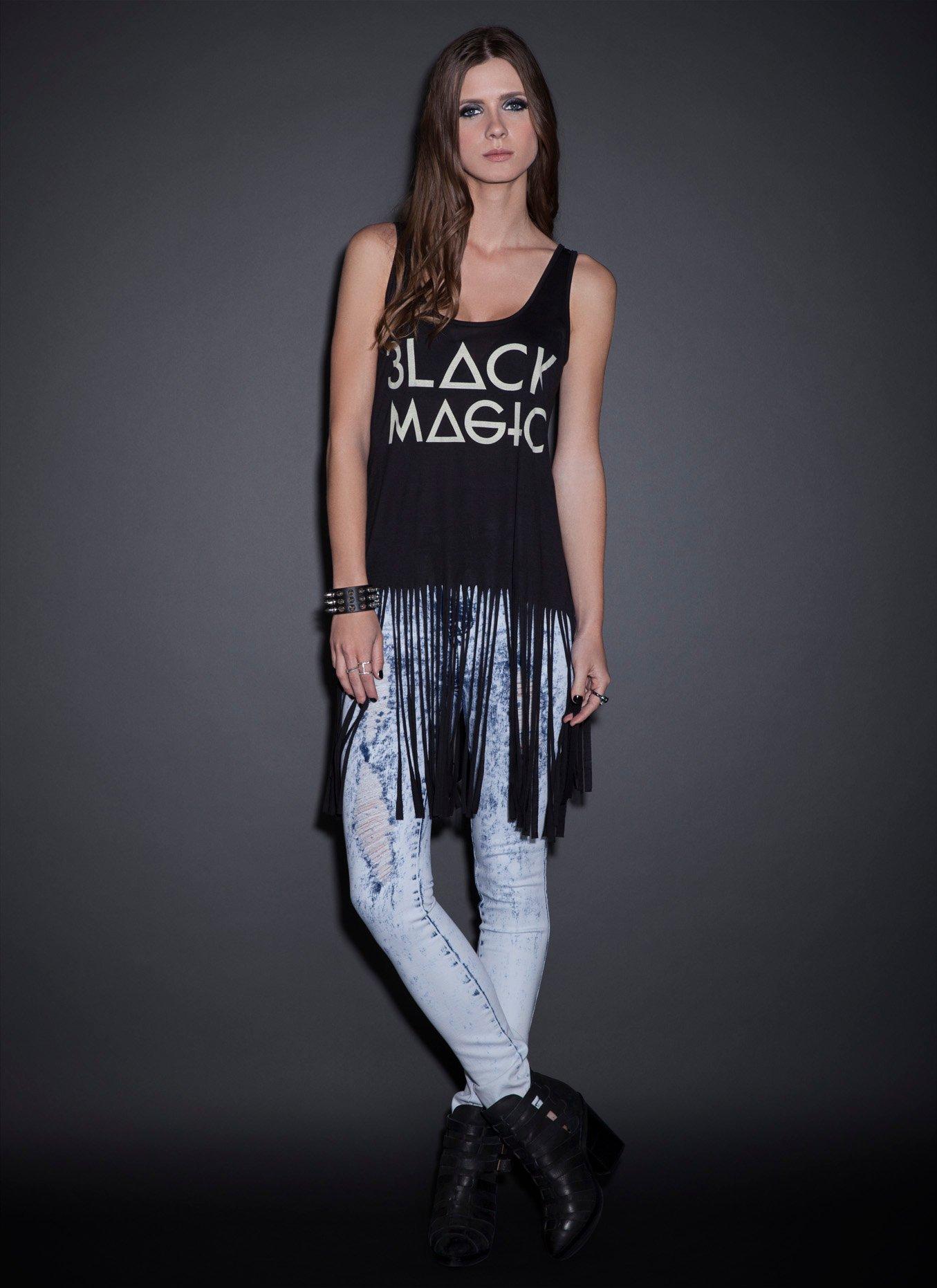 Black Magic Fringe Tank Top, , alternate