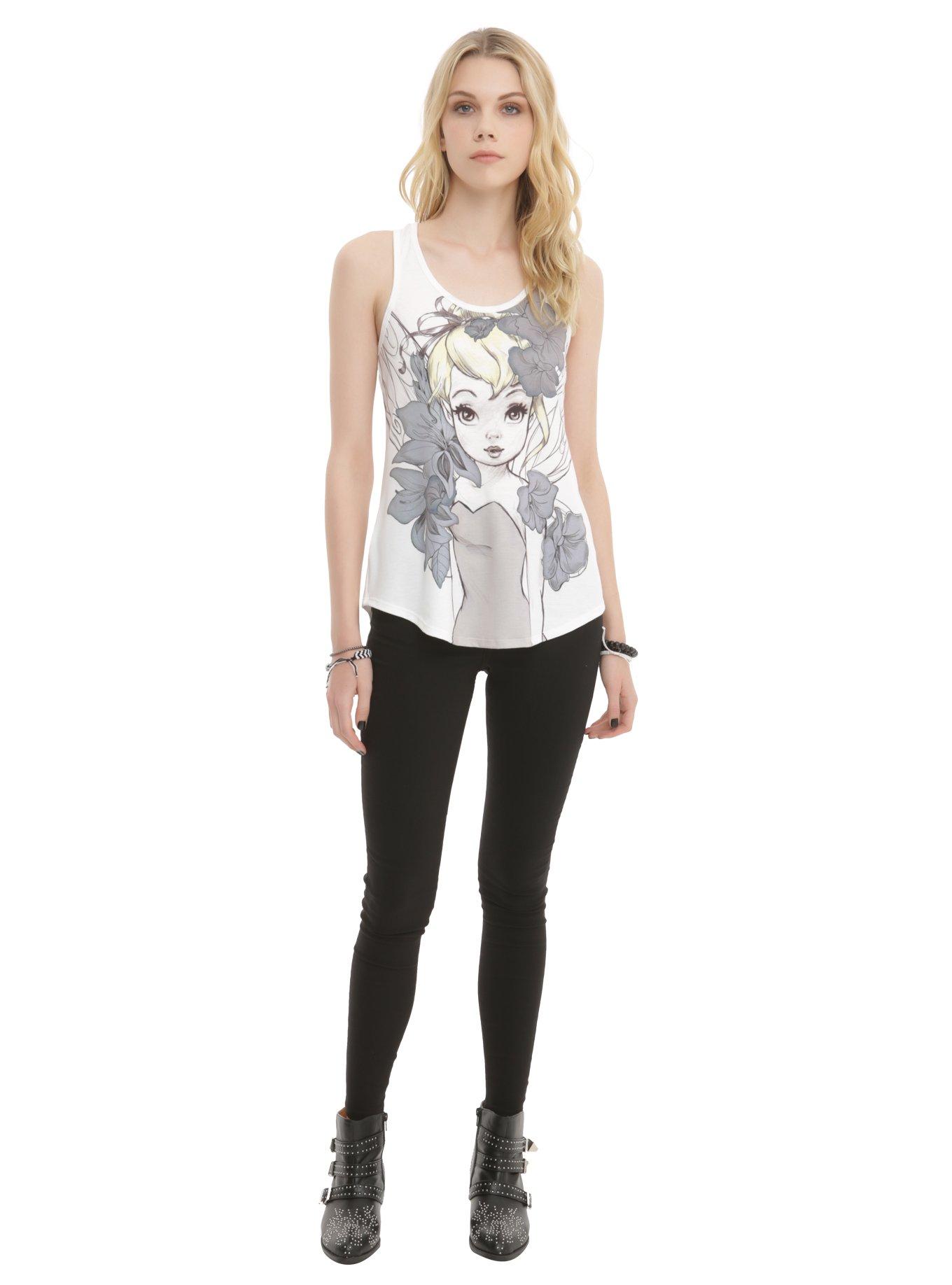 Disney Tinker Bell Illustrated Girls Tank Top, , alternate - view 3