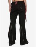 Tripp Black And Red Lace-Up Chain Pants, BLACK, alternate