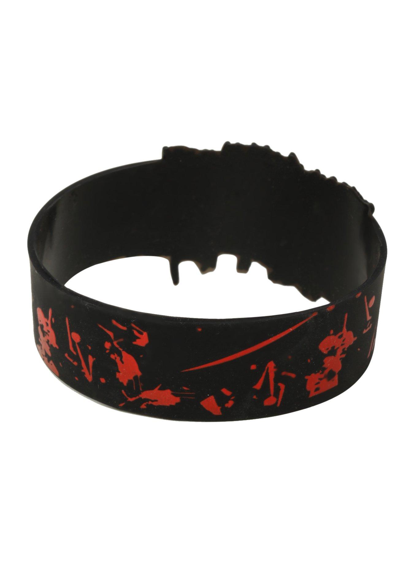 Suicide Silence Splatter Rubber Bracelet, , alternate