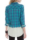 Green Plaid Bleached Out Top, , alternate