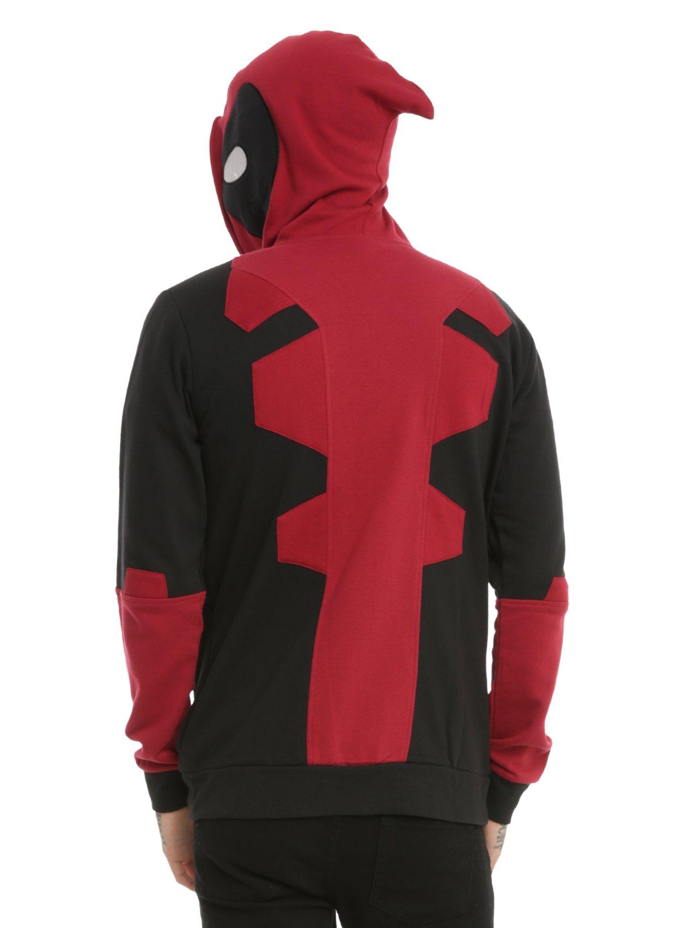 Marvel Deadpool Cosplay Full Zip Hoodie, , alternate