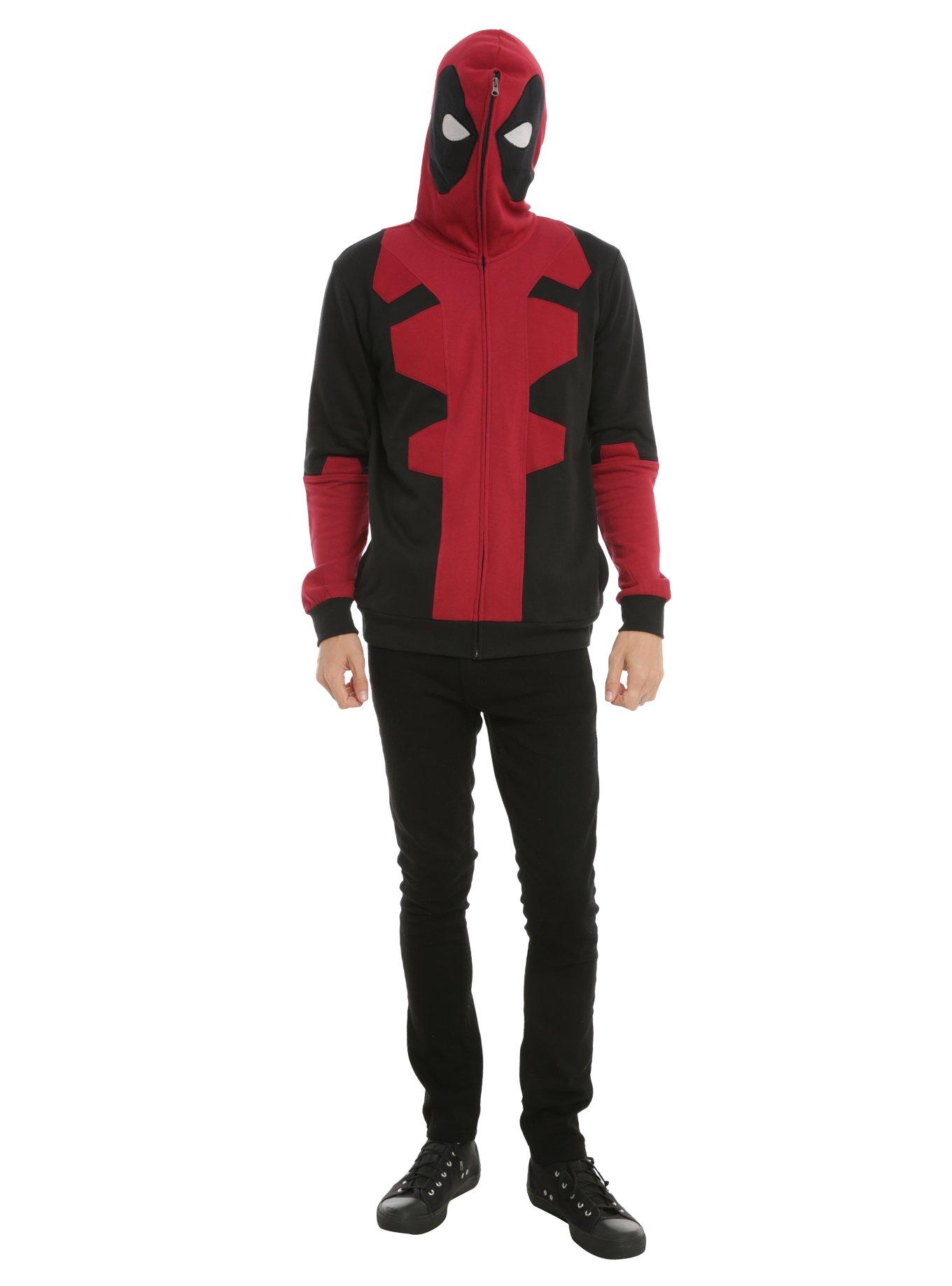 Marvel Deadpool Cosplay Full Zip Hoodie, , alternate