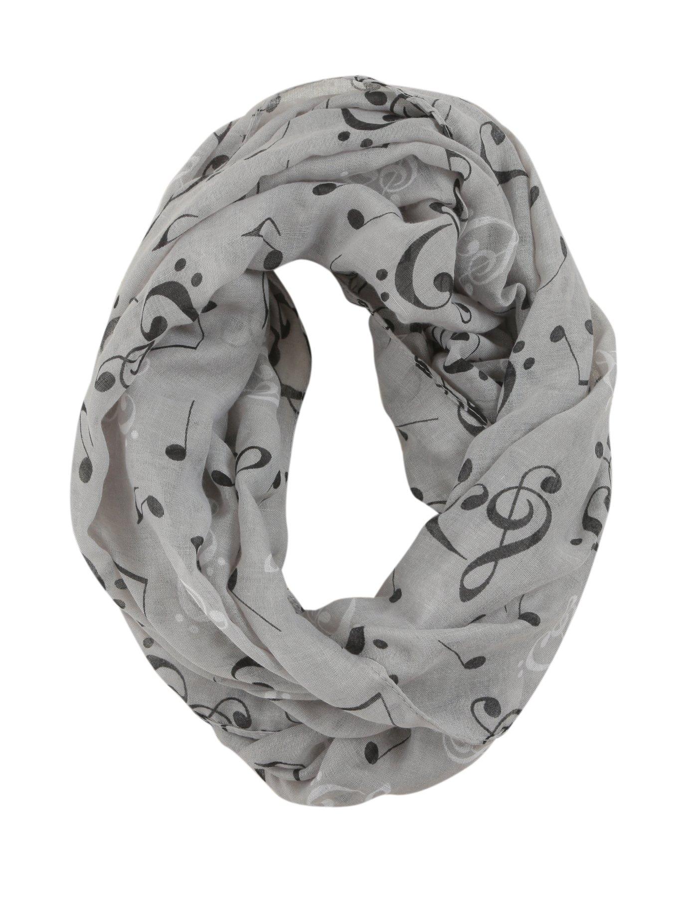 Music Clef Heart Notes Infinity Scarf, , alternate