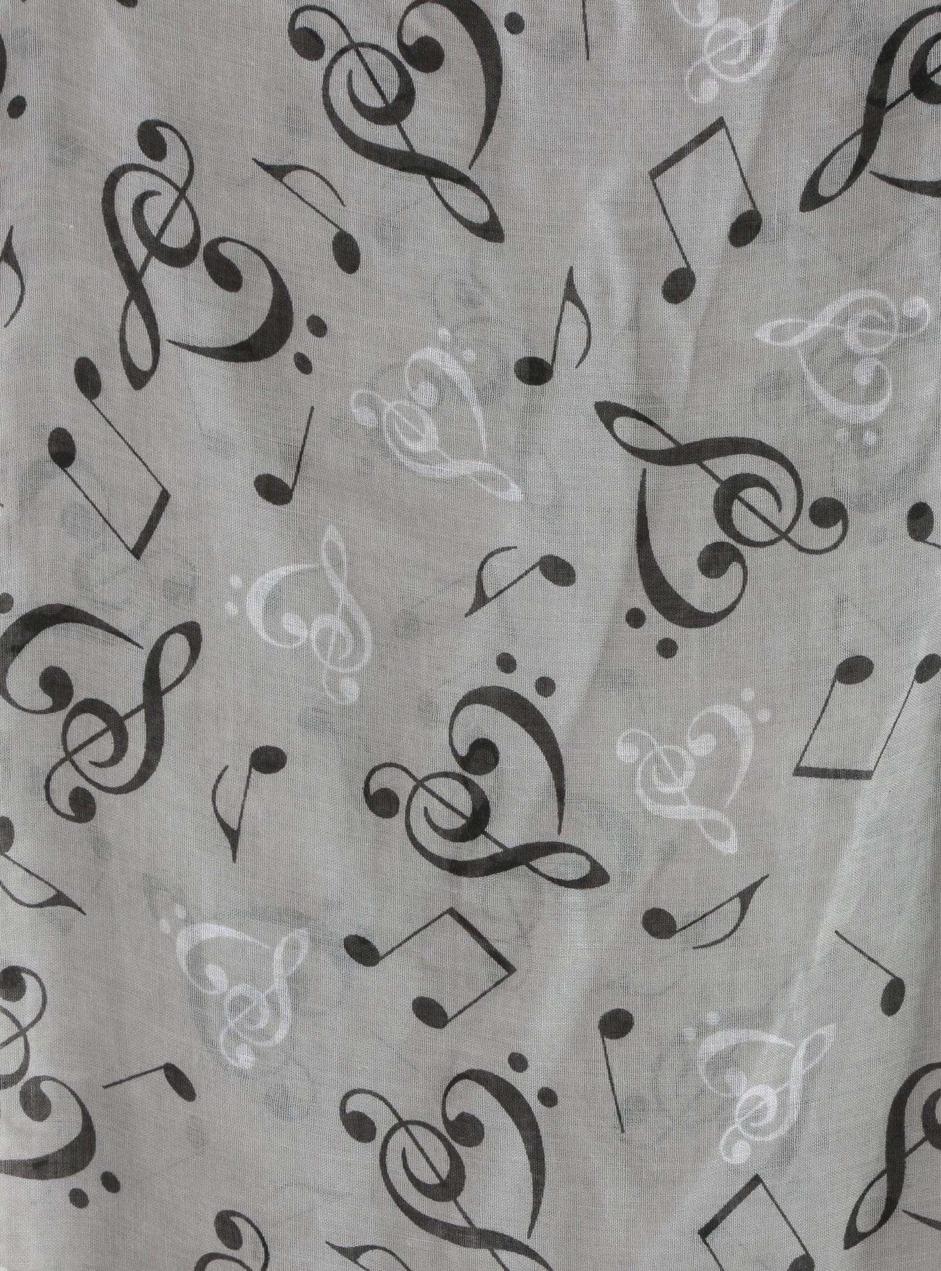 Music Clef Heart Notes Infinity Scarf, , alternate