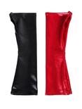 Black & Red Lamé Gloves, , alternate