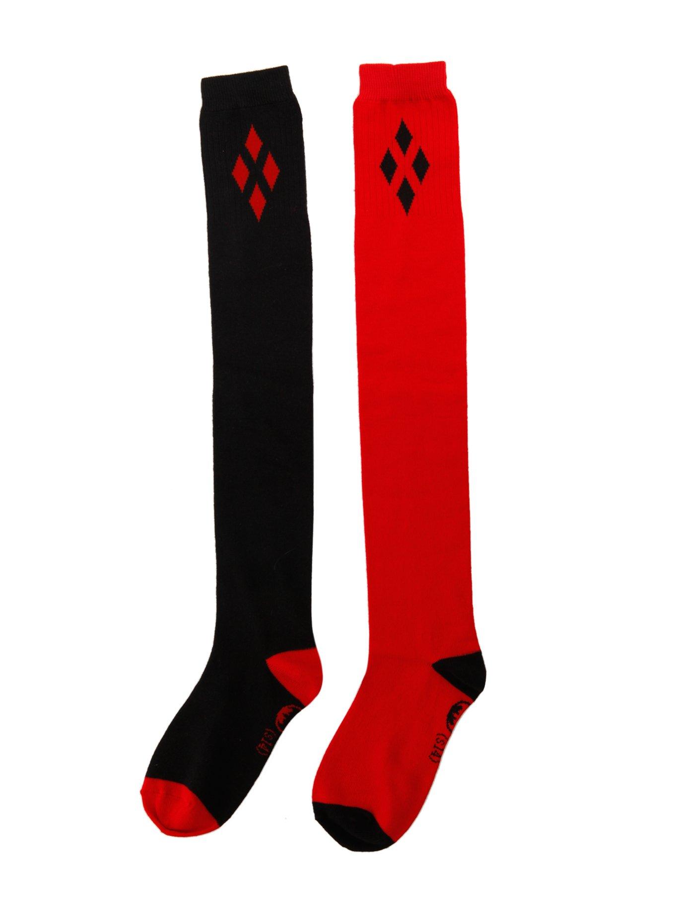 DC Comics Harley Quinn Over-The-Knee Socks, , alternate