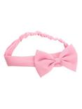 Pink Chiffon Bow Stretch Headband, , alternate