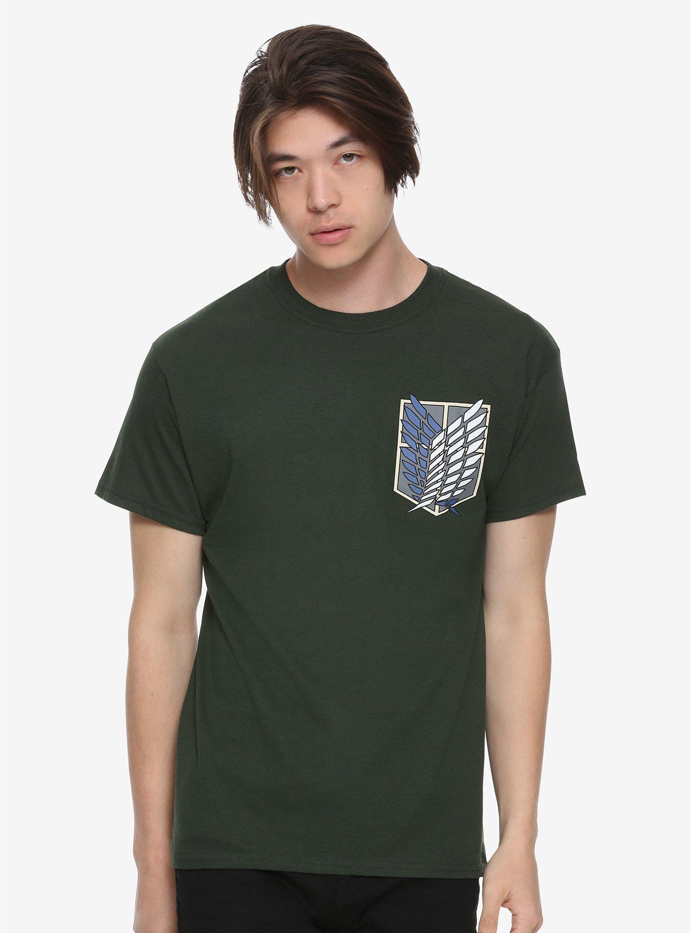 Attack On Titan Scout Regiment T-Shirt, GREEN, alternate