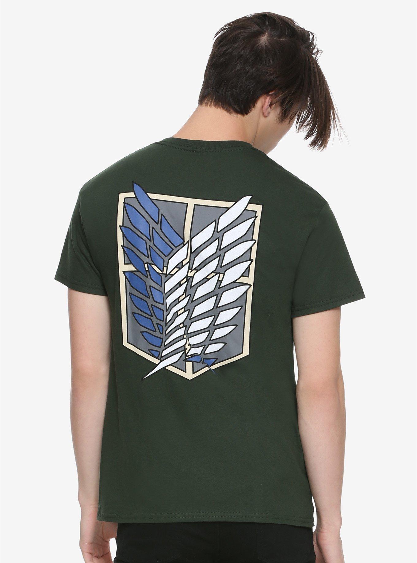 Attack On Titan Scout Regiment T-Shirt, GREEN, alternate