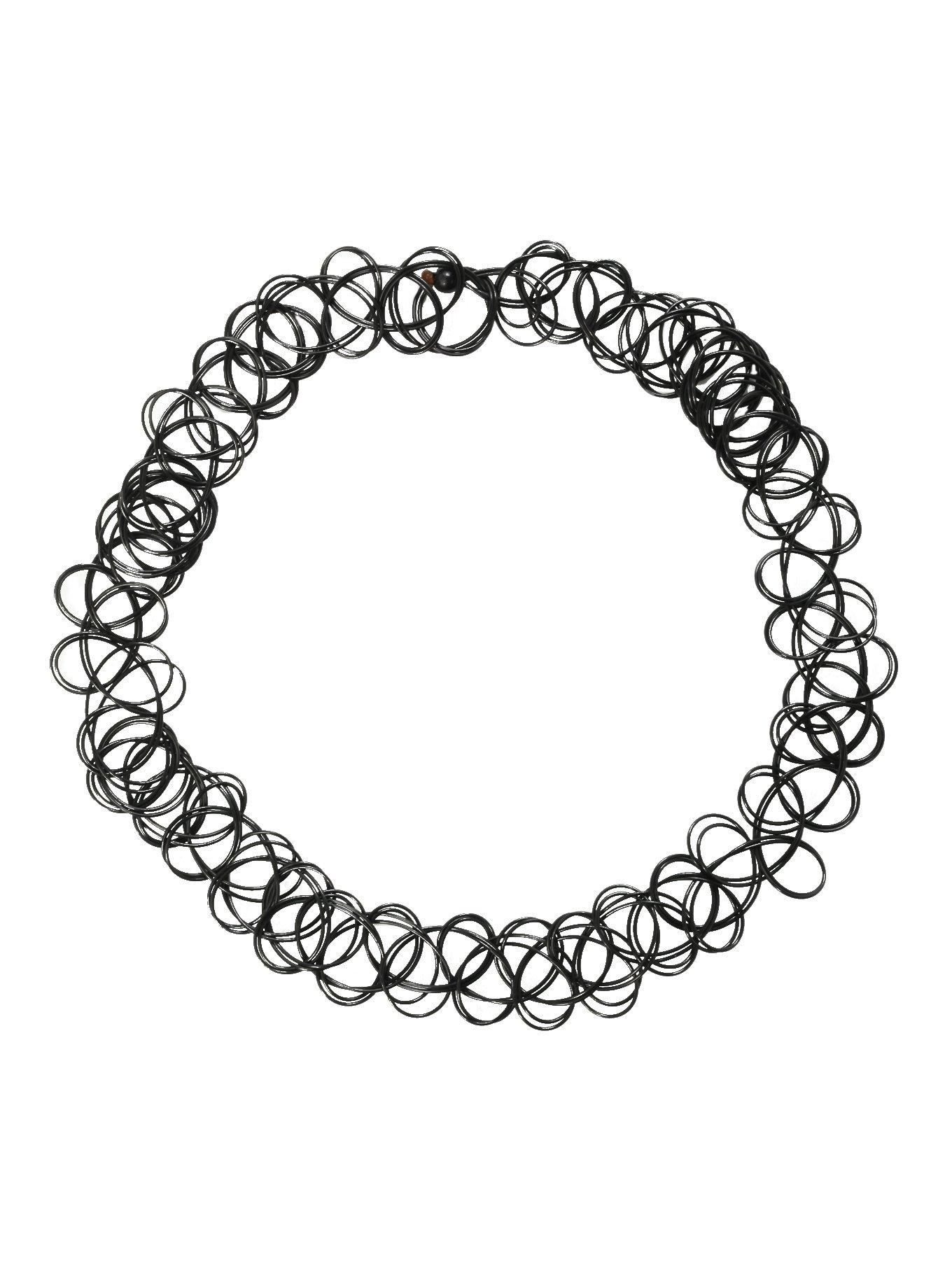 Basic Black Tattoo Stretch Choker, , alternate