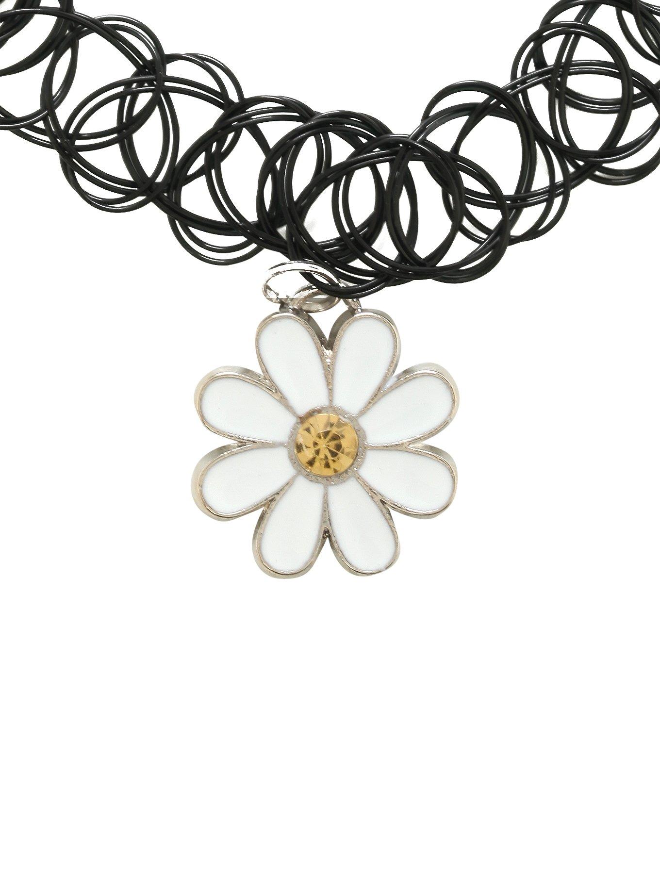 Daisy Charm Tattoo Choker, , alternate