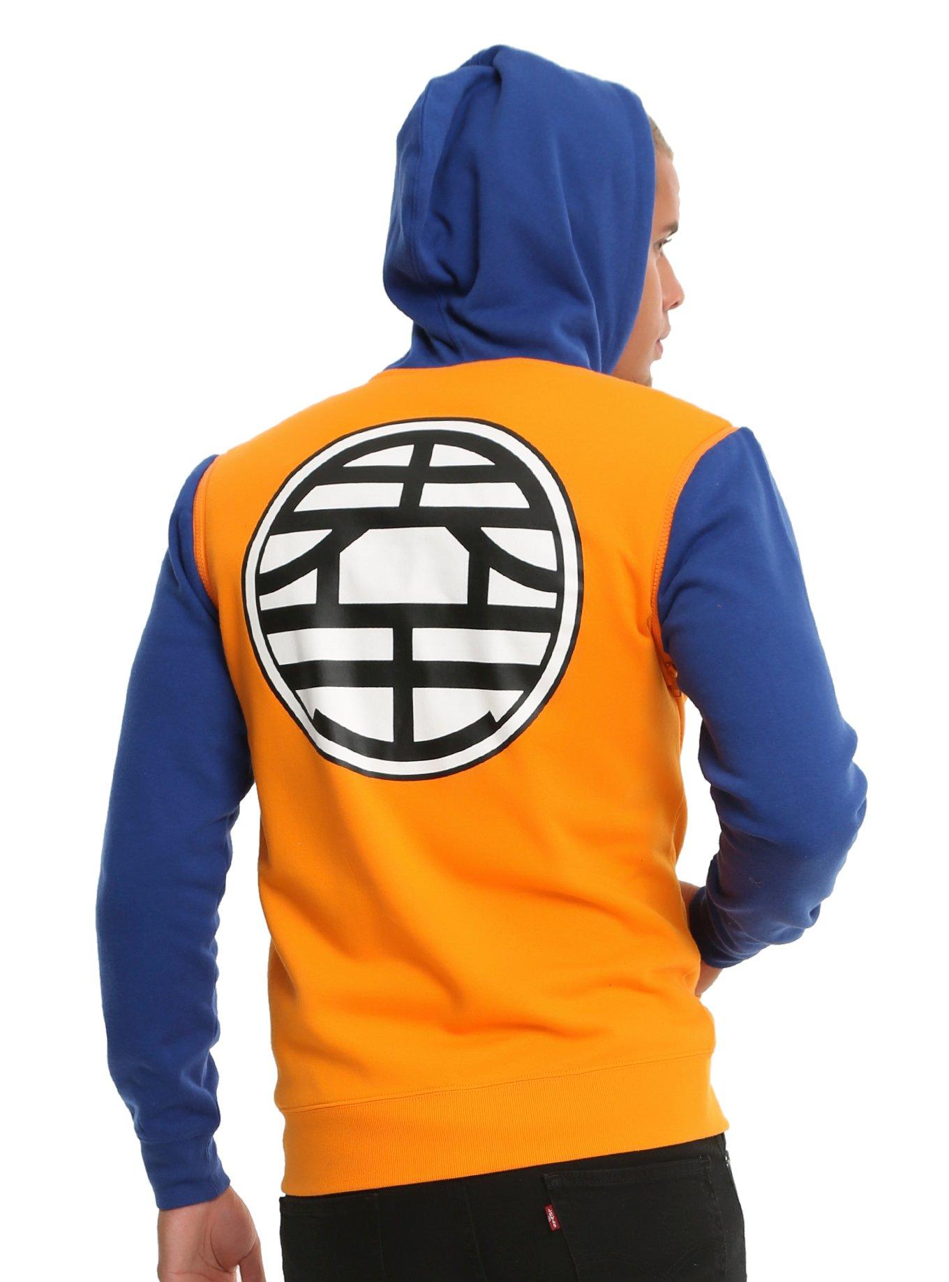 Dragon Ball Z Kame Symbol Contrast Zip-Off Hoodie, , alternate