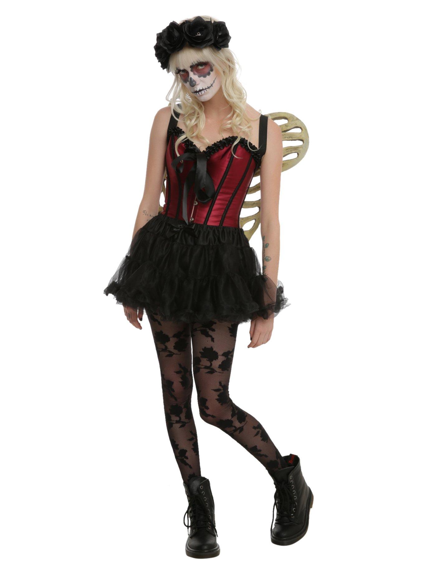 Black & Bordeaux Corset Top, , alternate