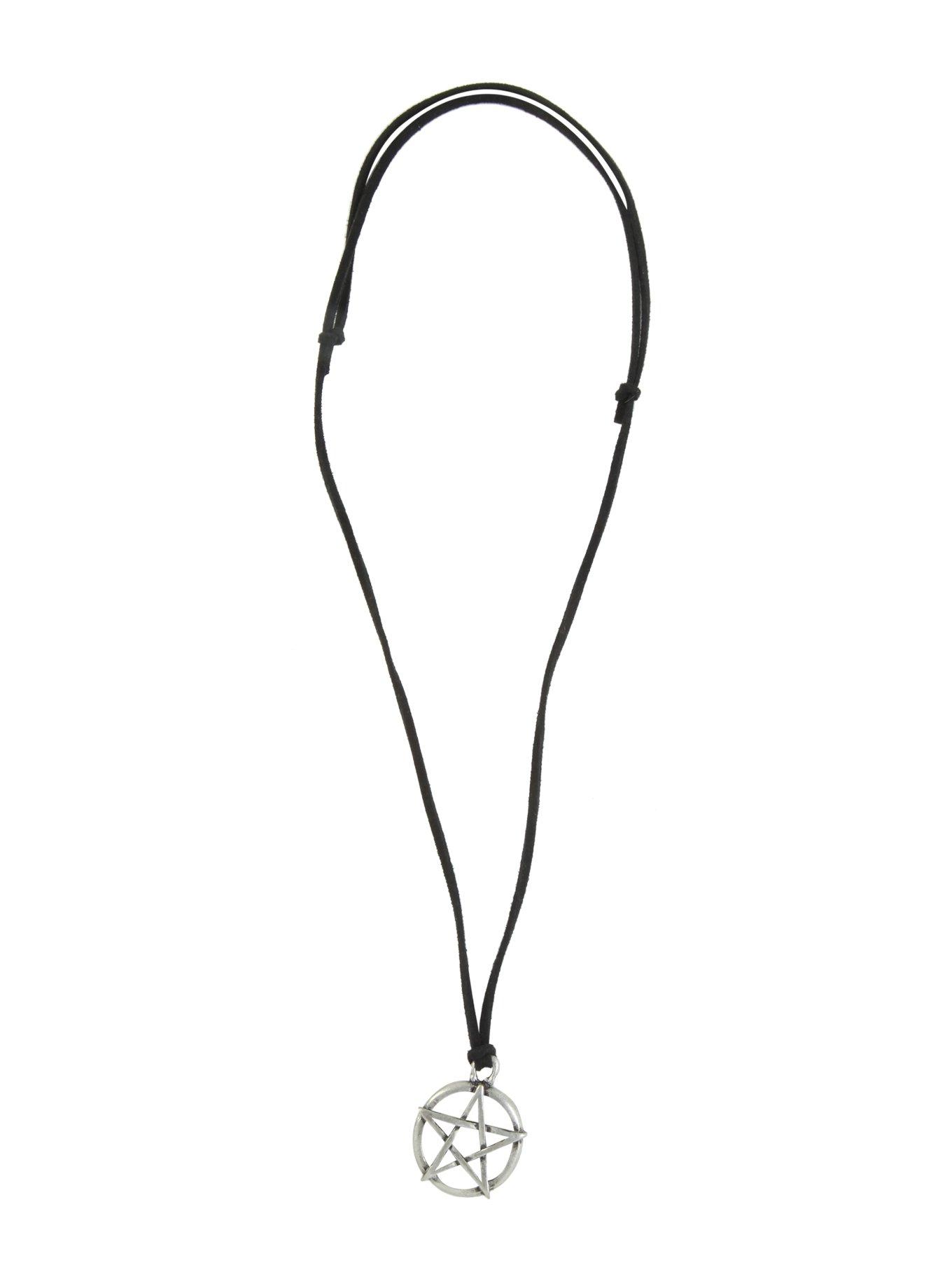 Pentagram Cord Necklace, , alternate