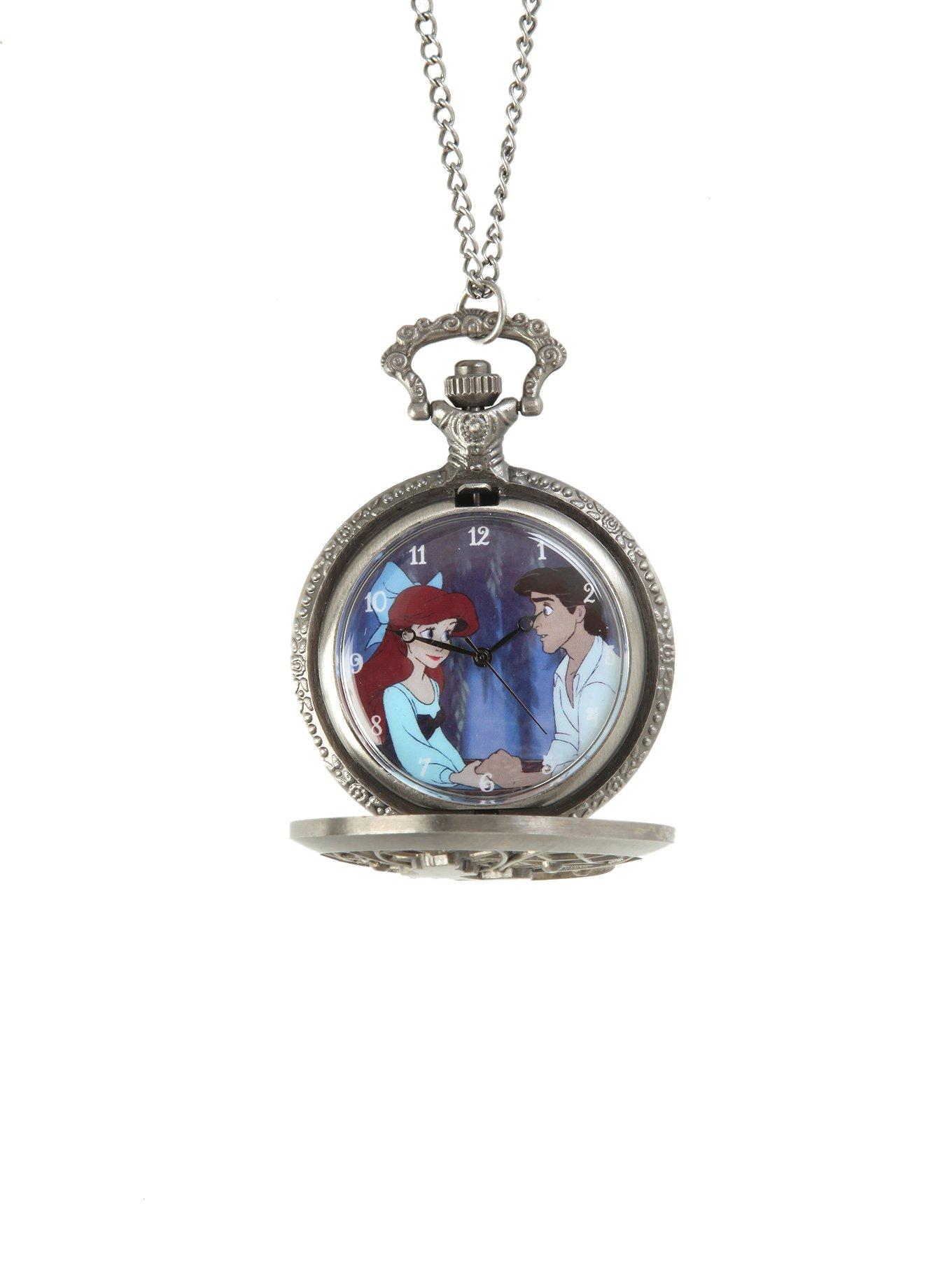 Disney The Little Mermaid Pocket Watch Necklace, , alternate