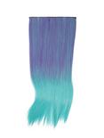 Purple Teal Clip-In Hair Extension, , alternate