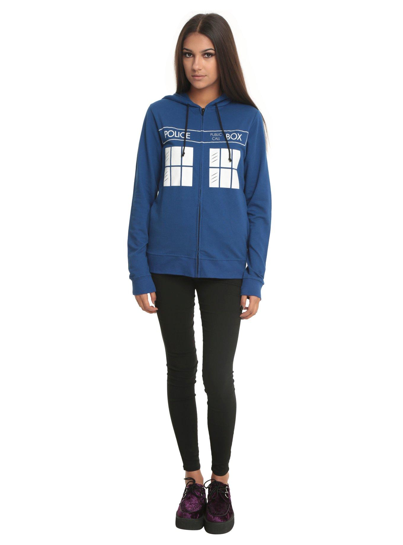 Doctor Who TARDIS Flying Girls Hoodie, , alternate