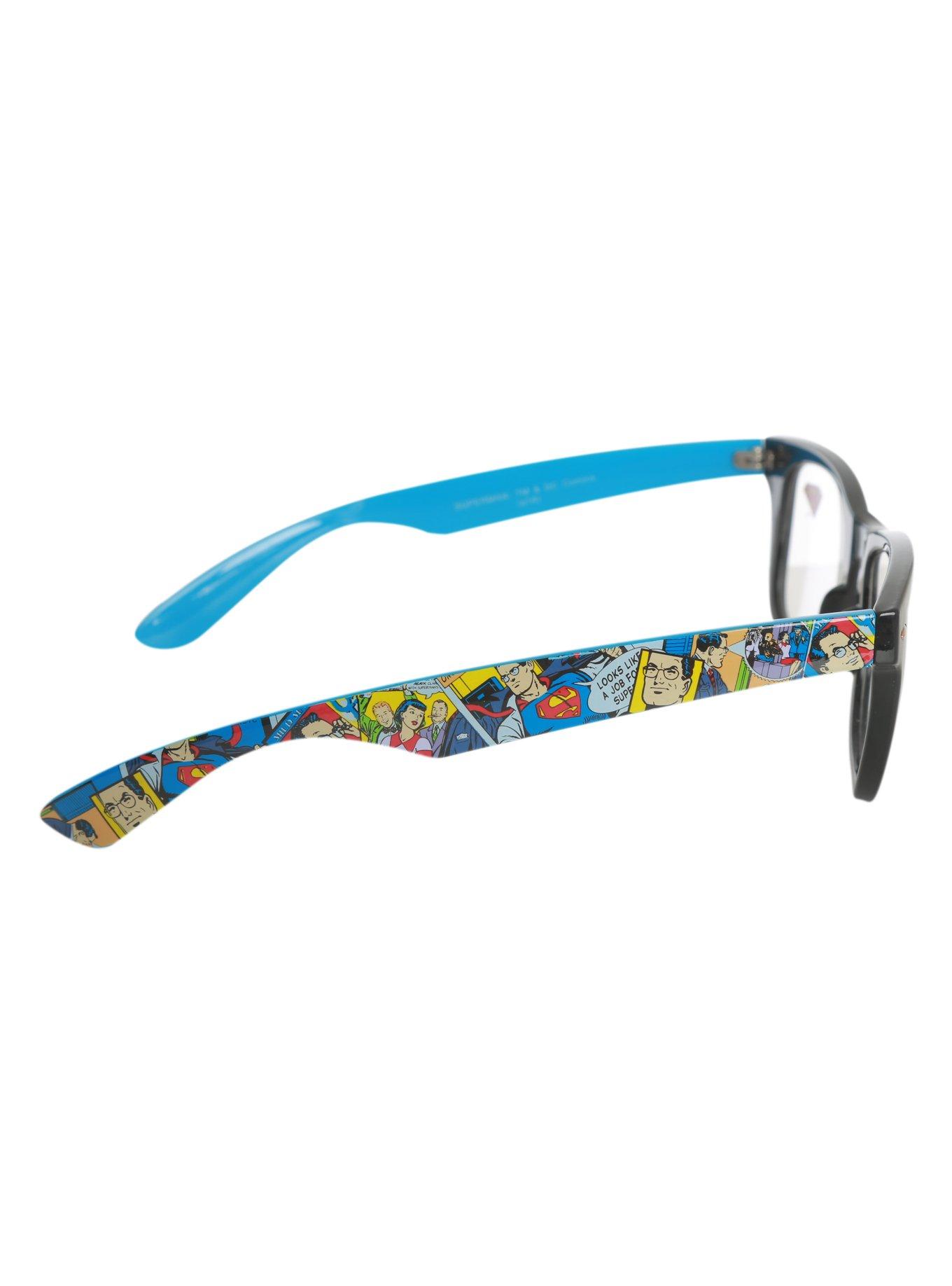 DC Comics Superman Comic Retro Clear Lens Glasses, , alternate