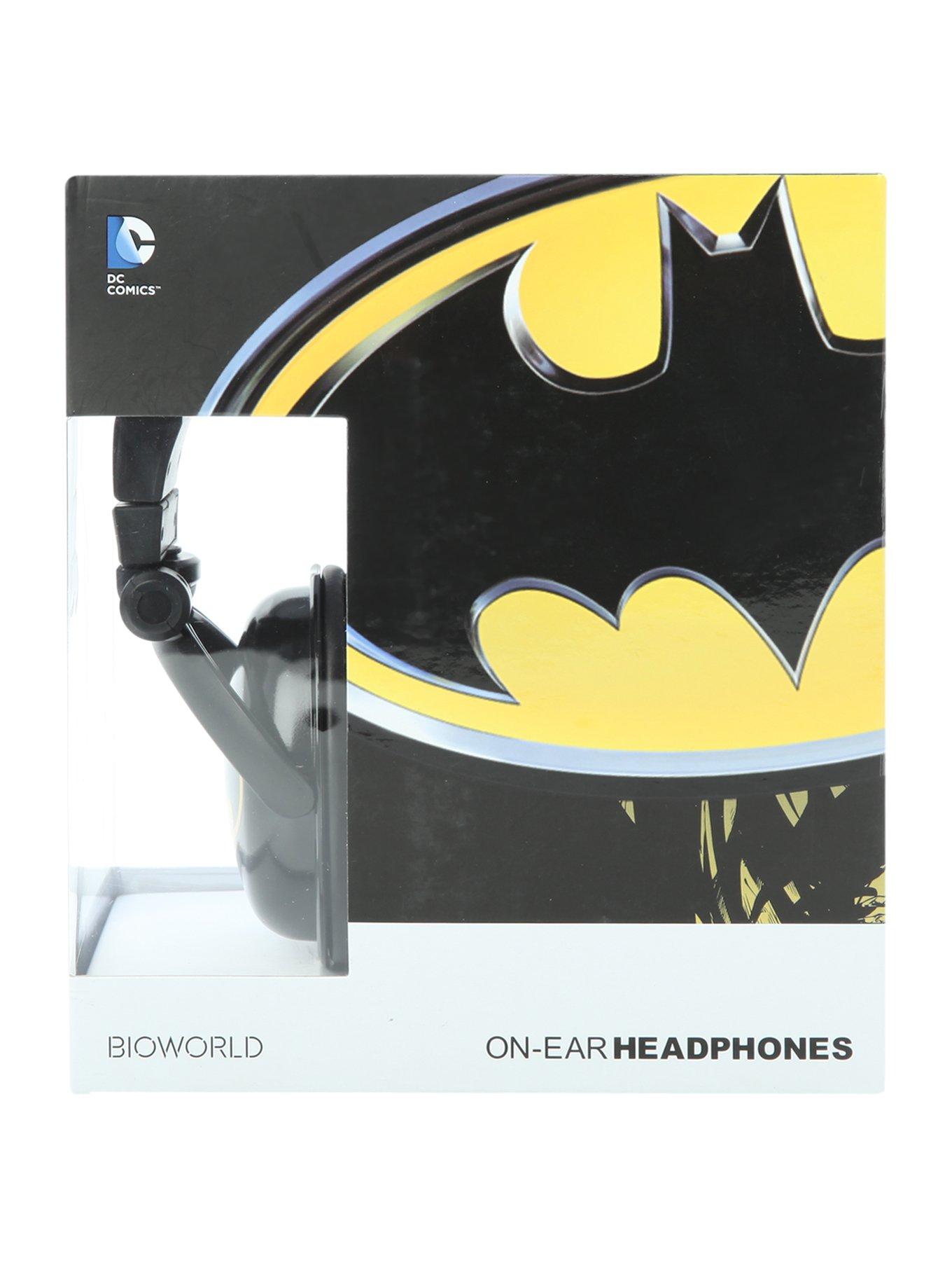 DC Comics Batman Logo Print Headphones, , alternate