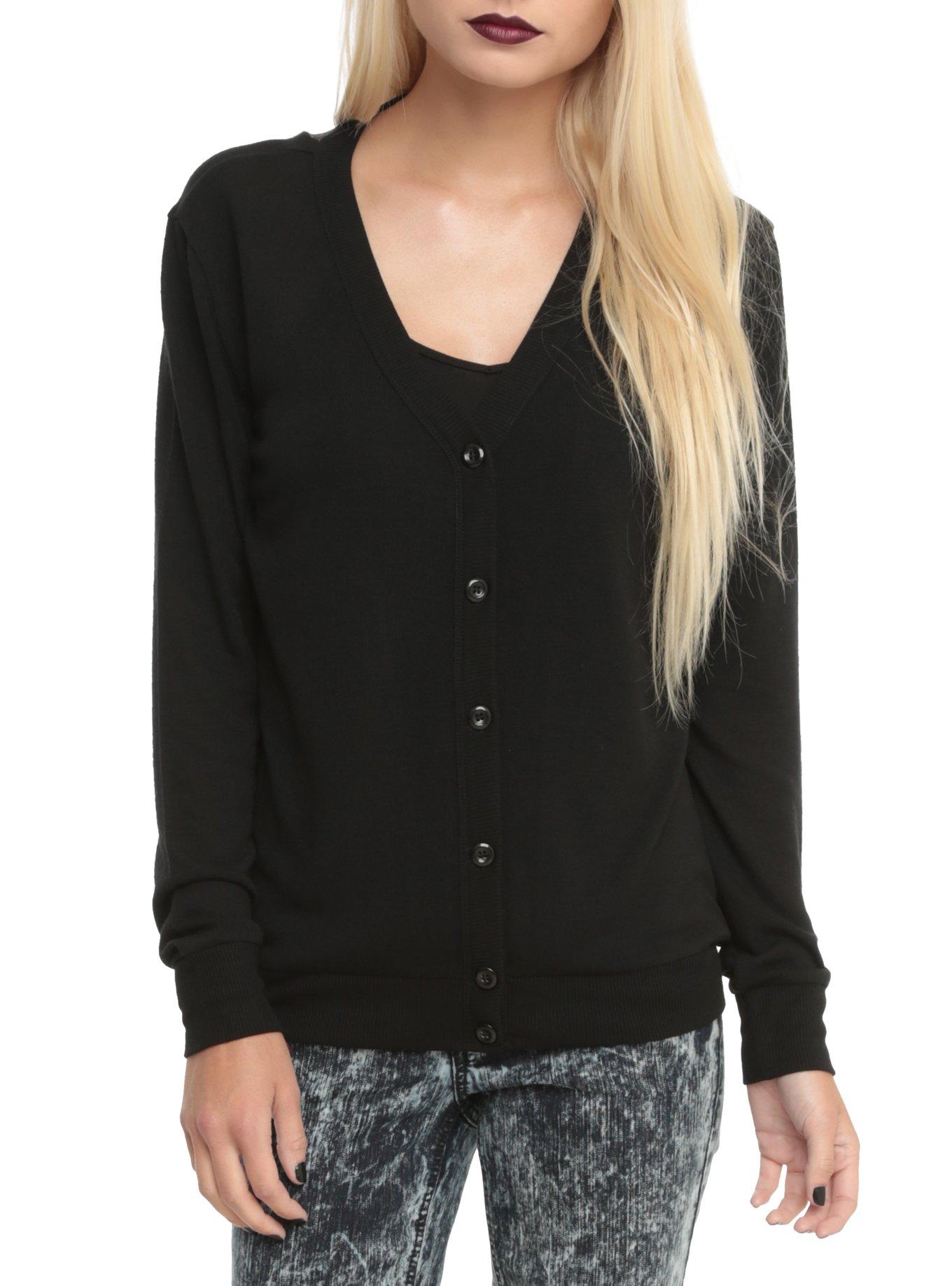 Black Spine Cardigan, , alternate