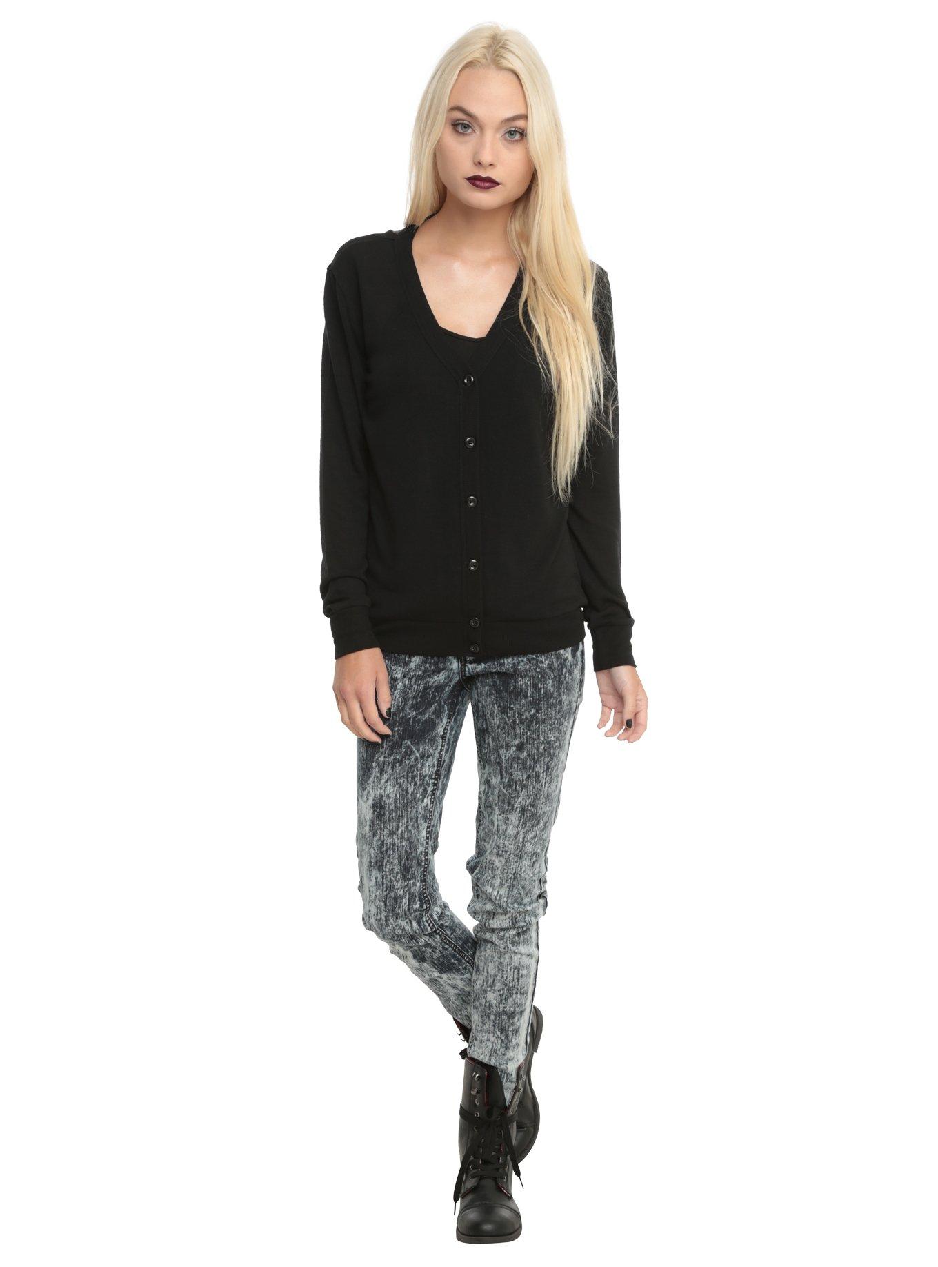 Black Spine Cardigan, , alternate