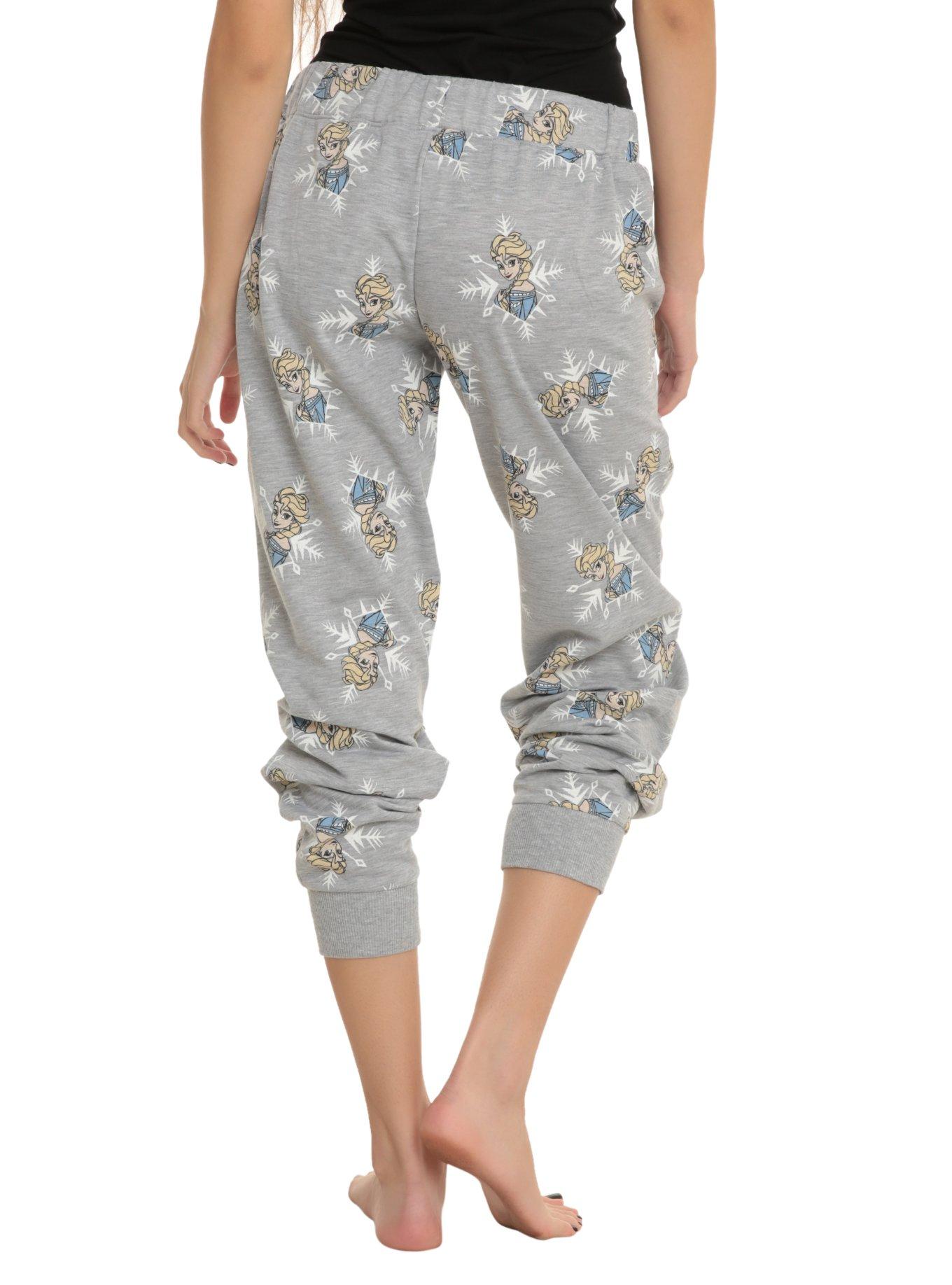 Disney Frozen Elsa Print Girls Pajama Pants, , alternate