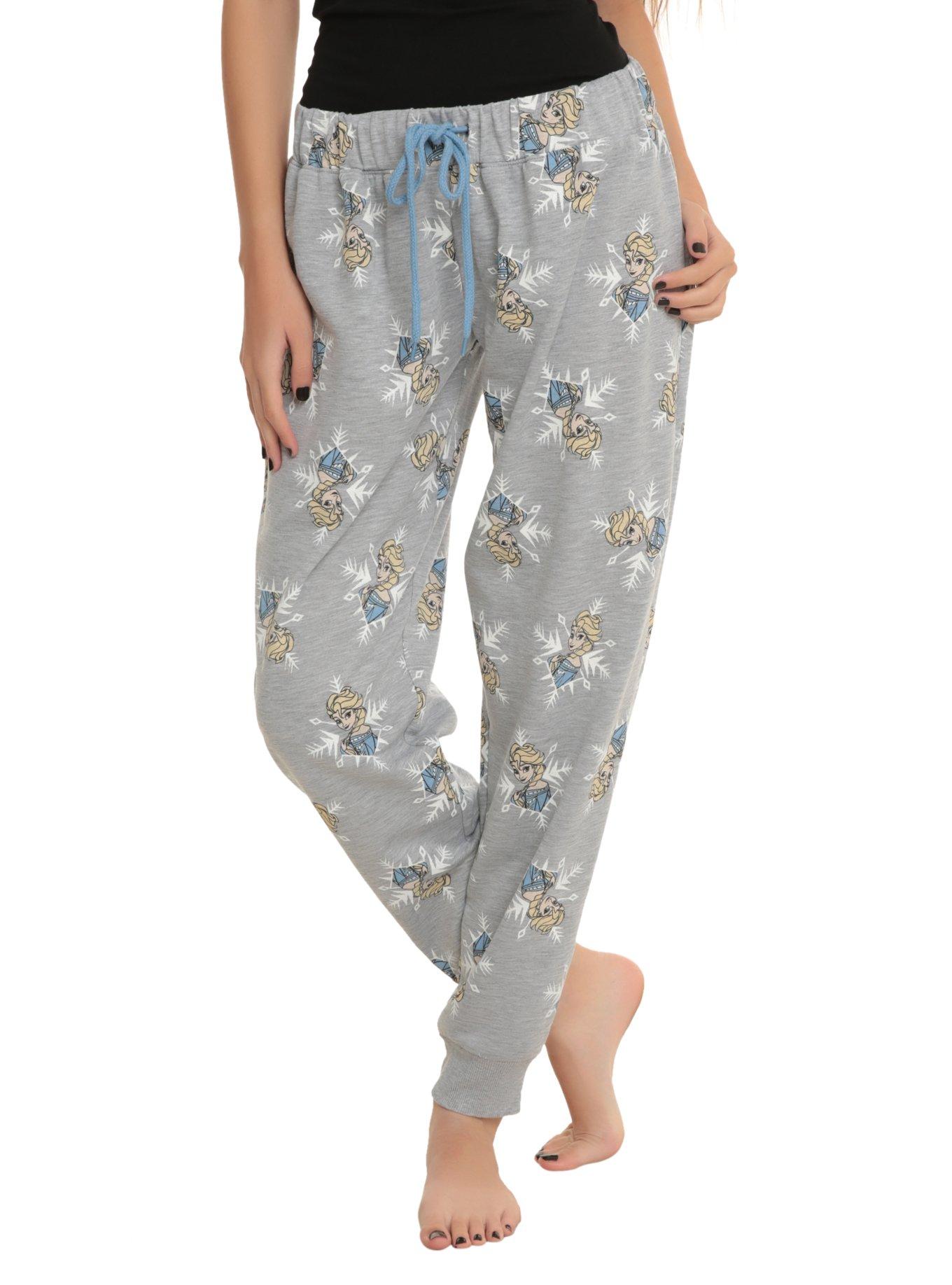 Disney Frozen Elsa Print Girls Pajama Pants, , alternate