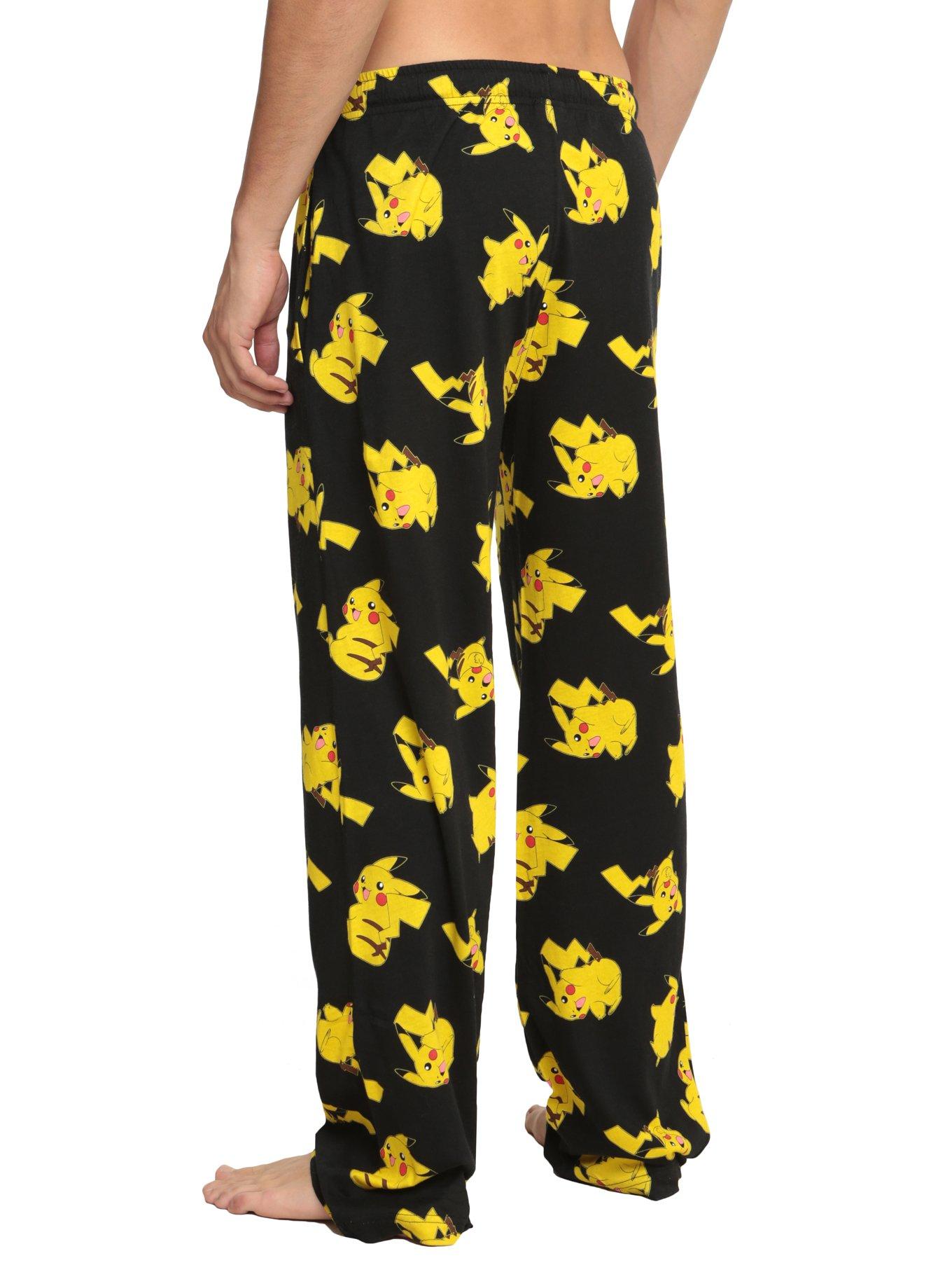 Pokemon Pikachu Print Guys Pajama Pants, , alternate