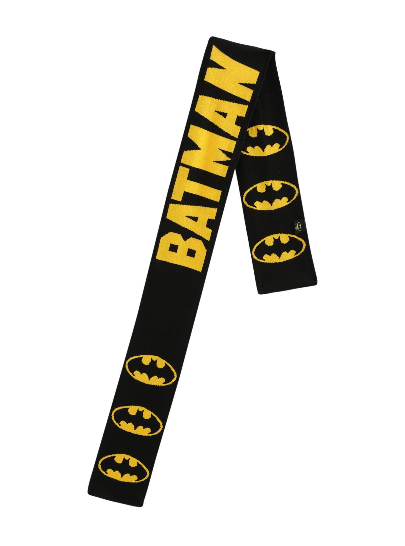 DC Comics Batman Logo Knit Scarf, , alternate