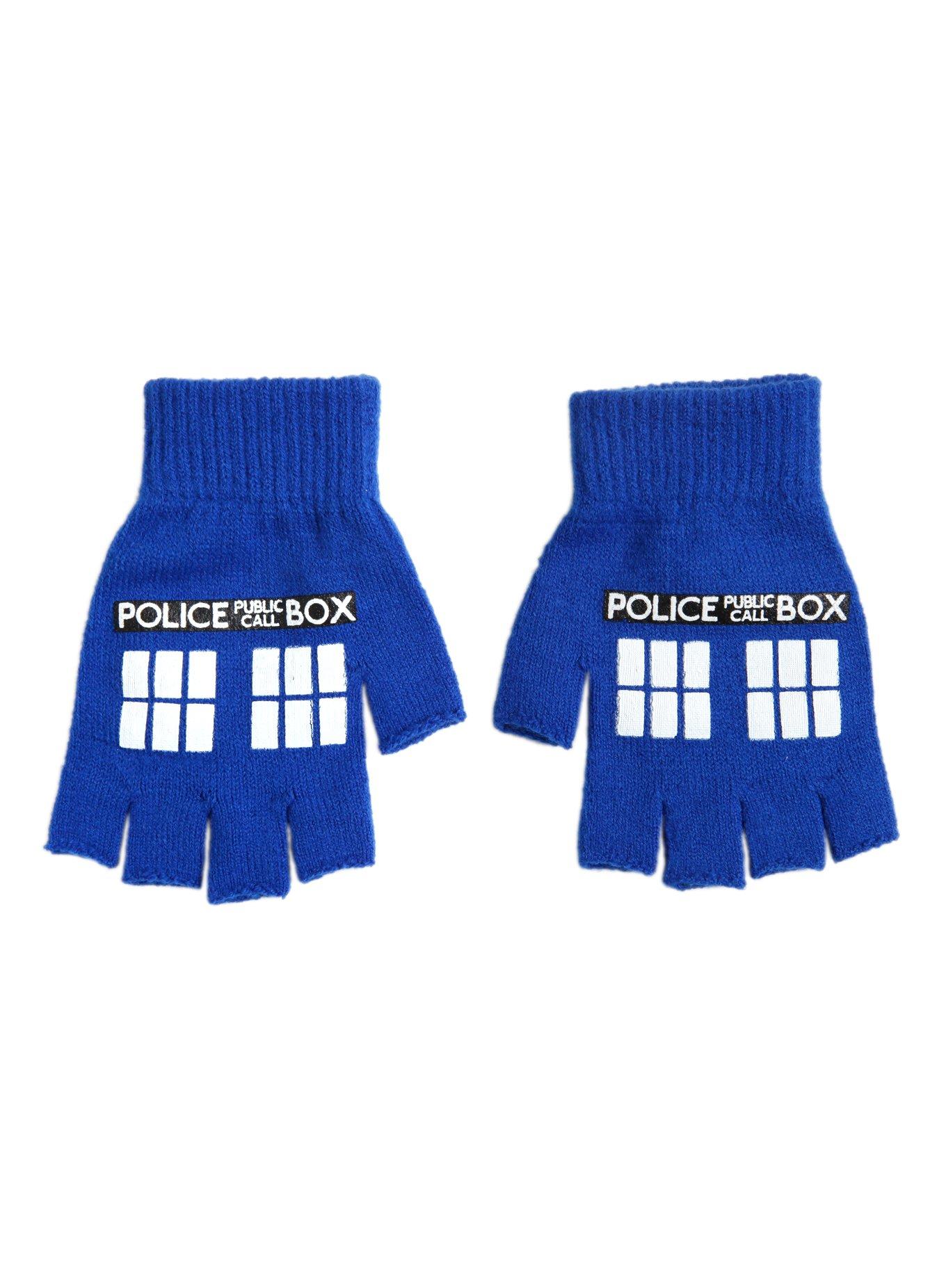 Doctor Who TARDIS Fingerless Gloves, , alternate