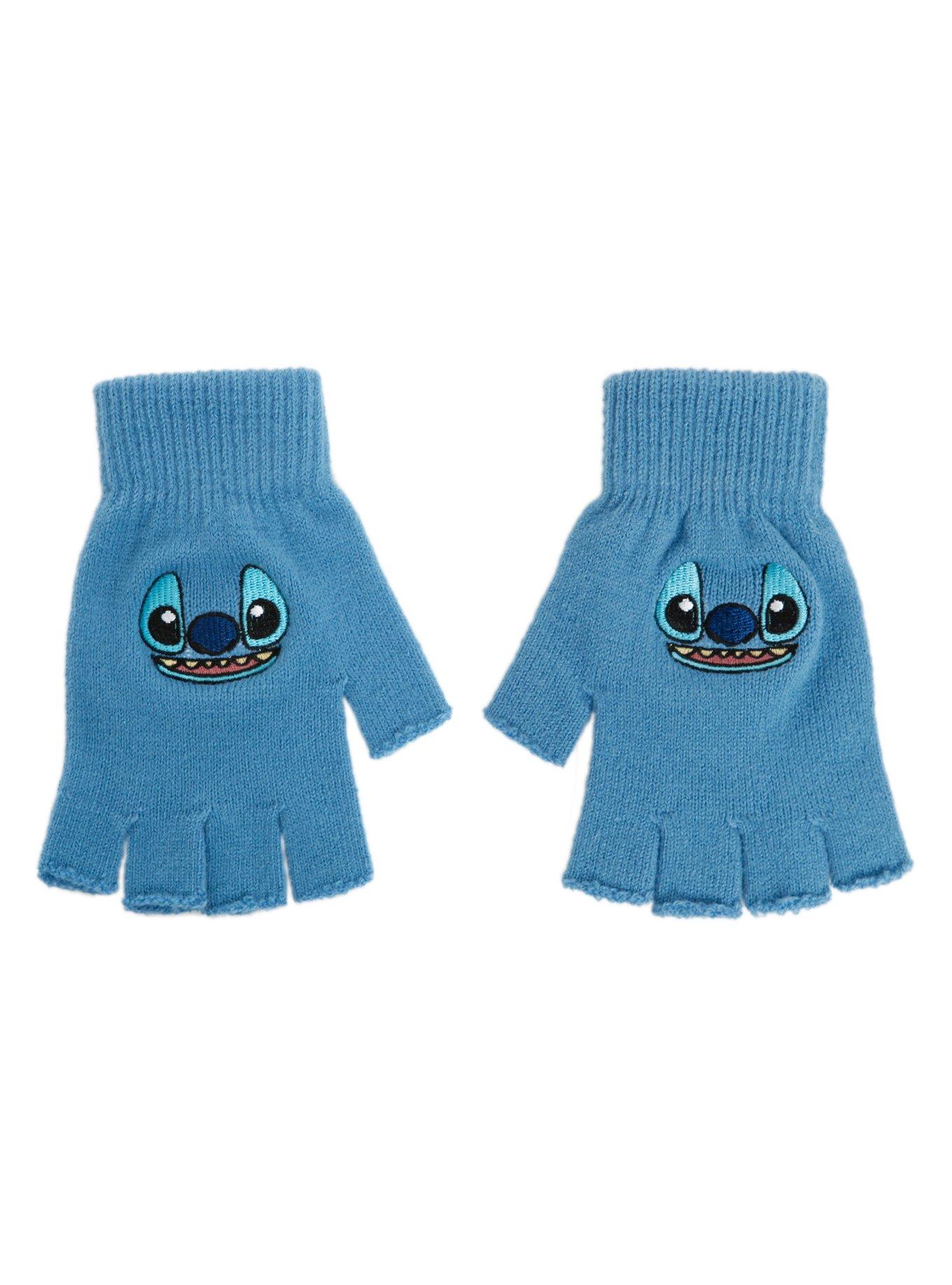 Disney Lilo & Stitch Face Fingerless Gloves, , alternate