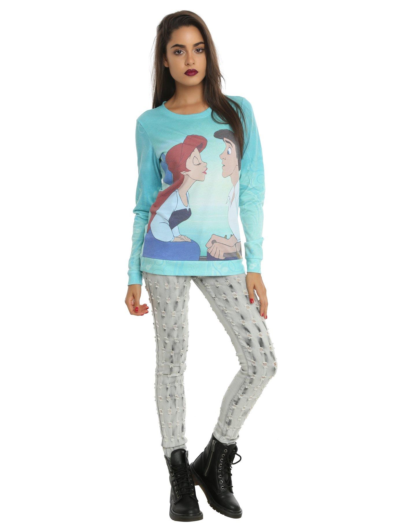 Disney The Little Mermaid Kiss The Girl Girls Pullover Top, , alternate