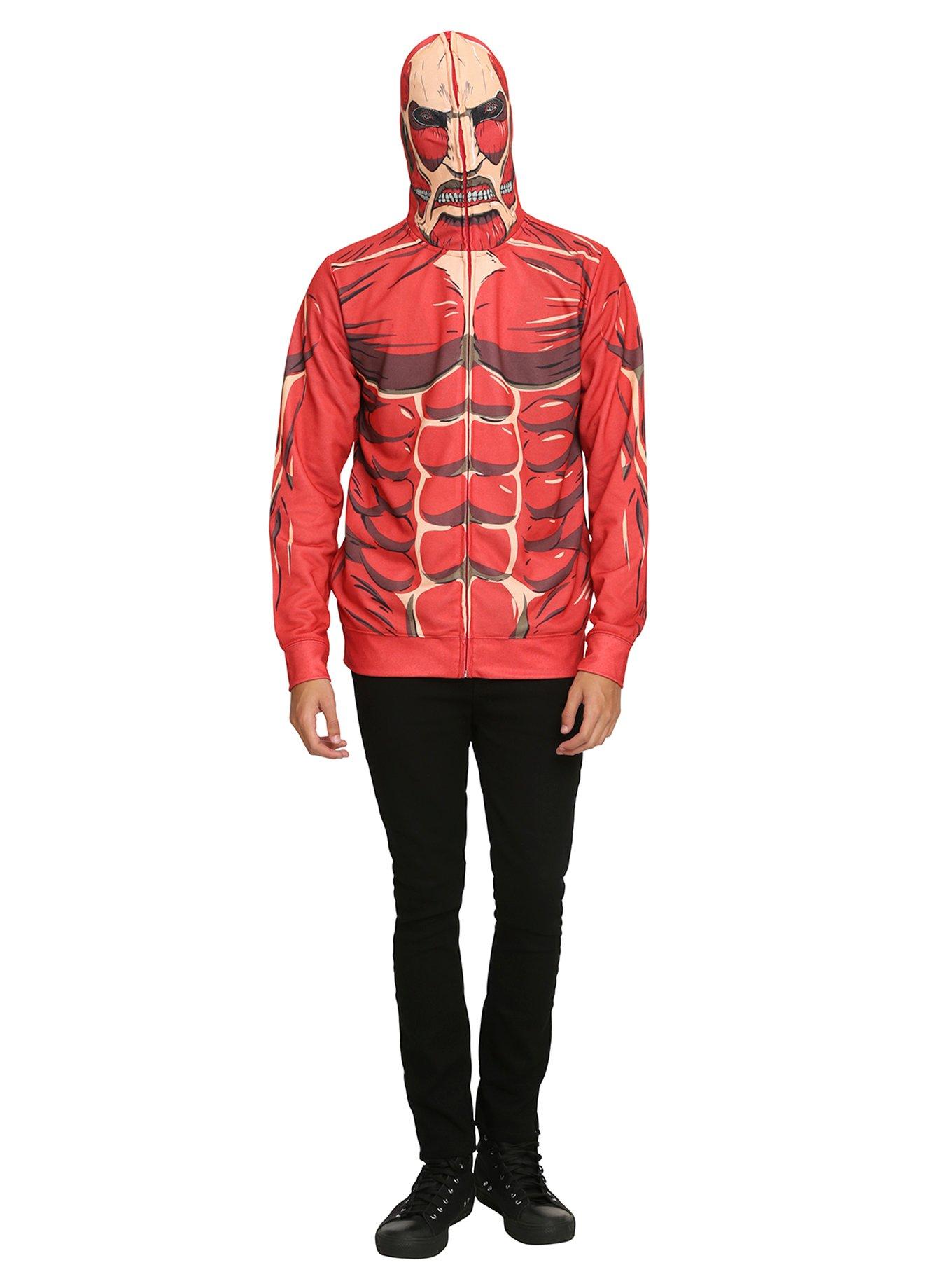 Attack On Titan Colossal Titan Costume Full Zip Hoodie, , alternate