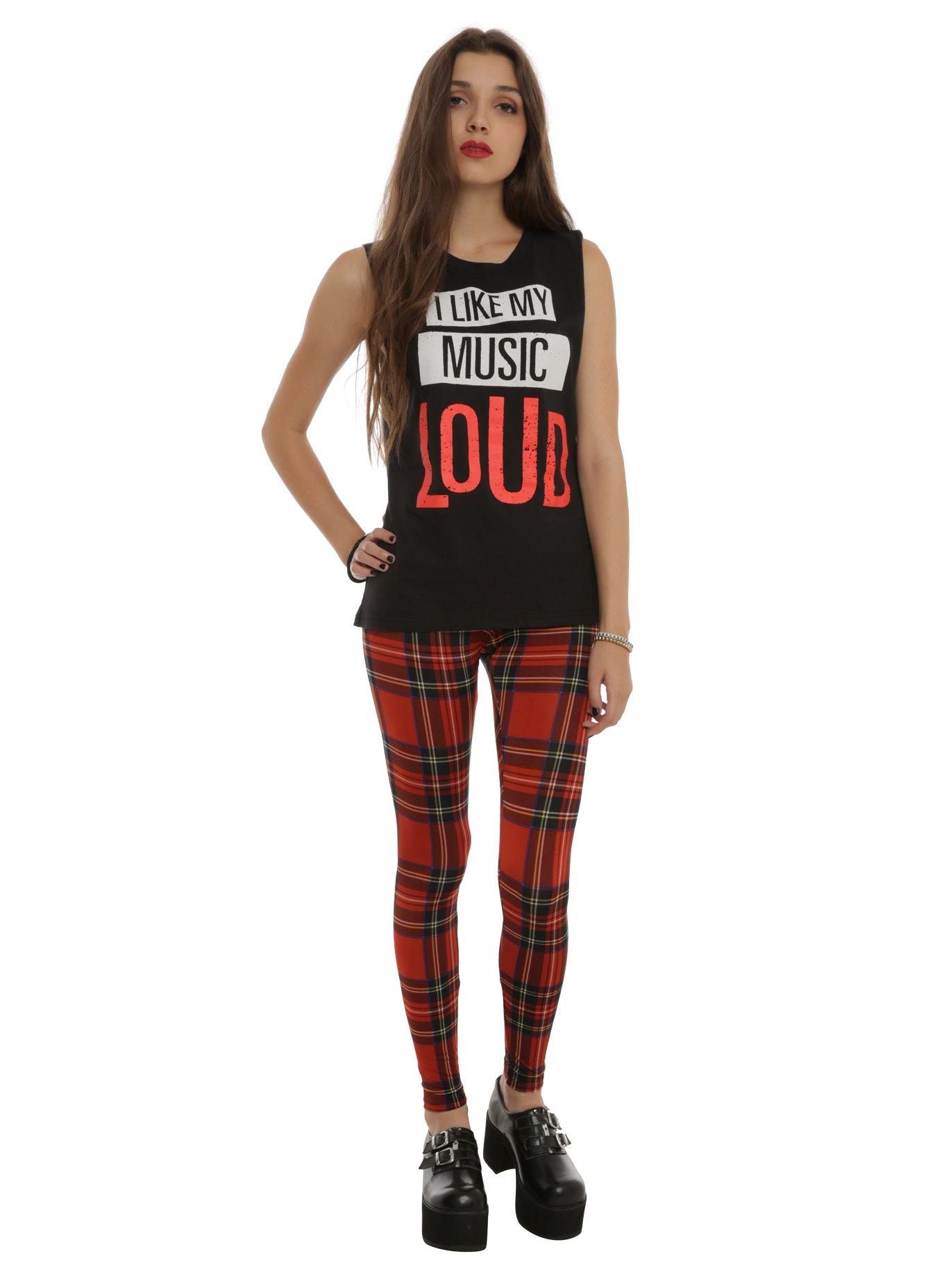 I Like My Music Loud Girls Muscle Top, , alternate