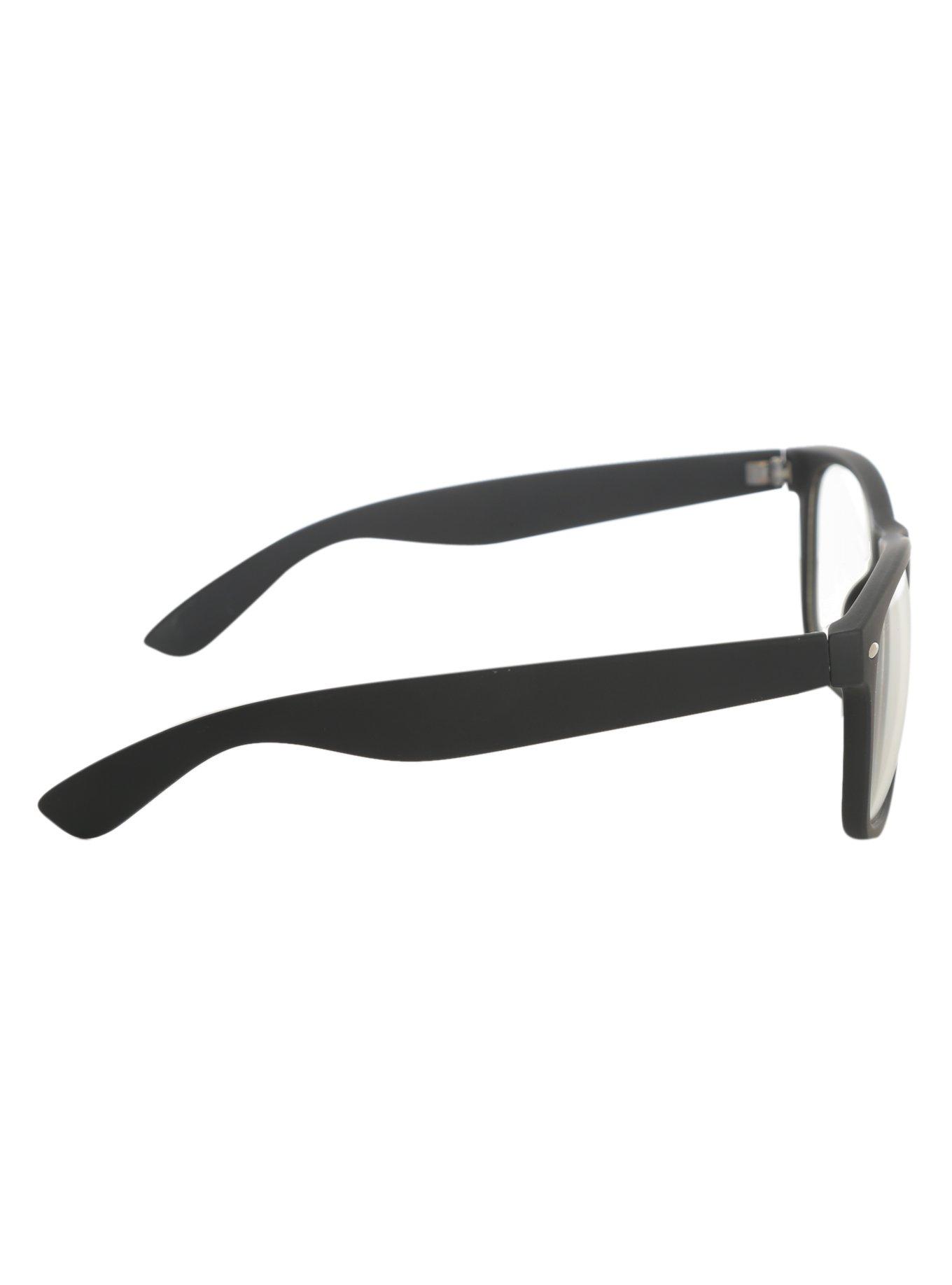 Black Smooth Touch Clear Lens Glasses, , alternate