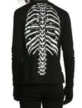 RUDE Black Skeleton Long-Sleeved Shirt, BLACK, alternate