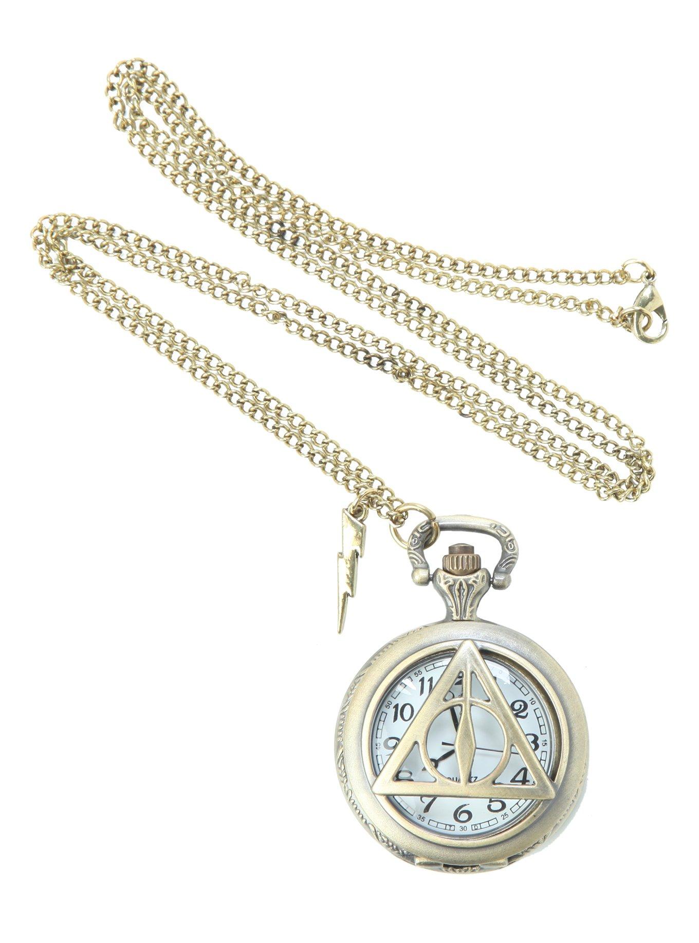 Harry Potter The Deathly Hallows Pocket Watch Necklace, , alternate