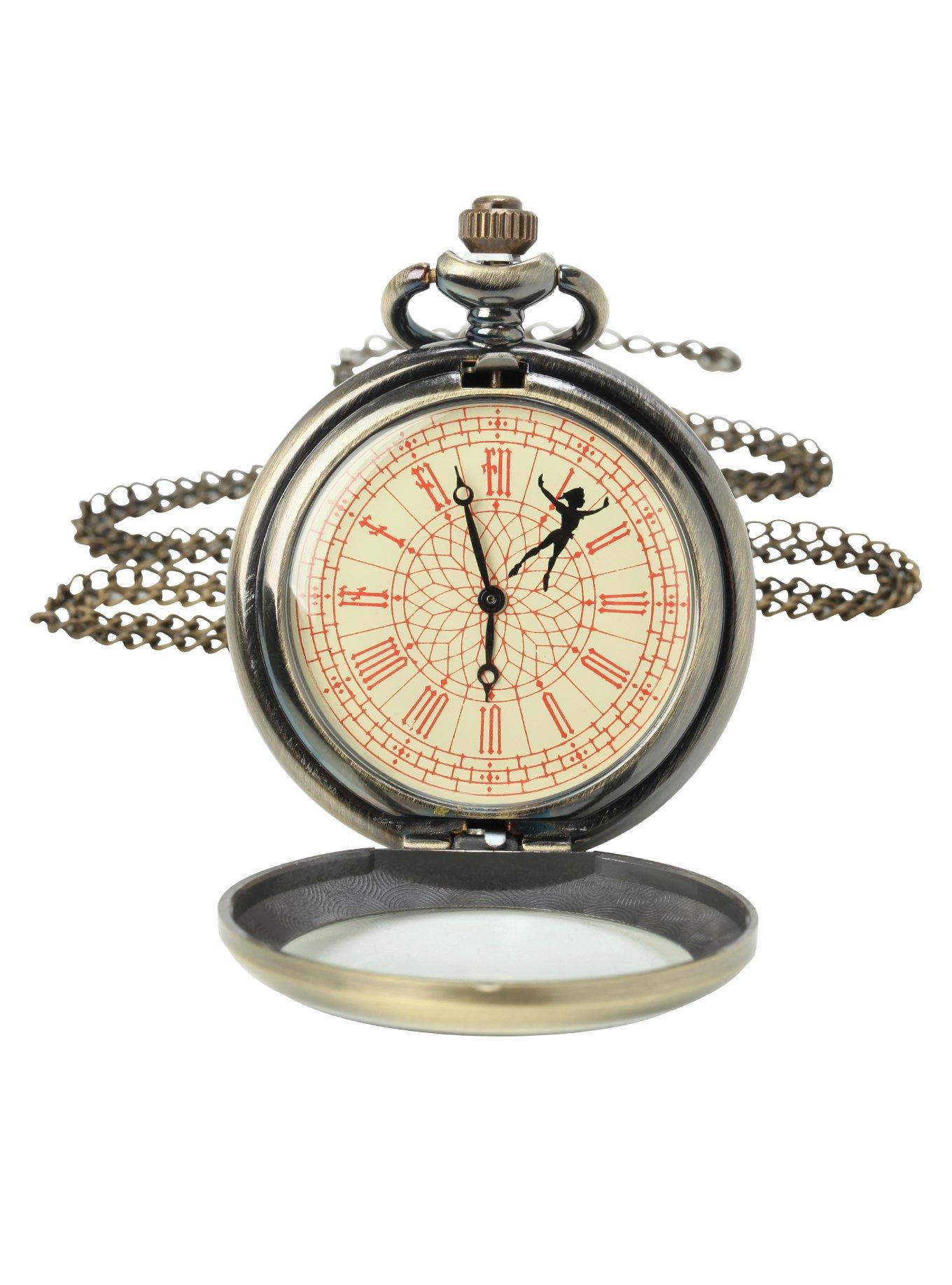 Disney Peter Pan Pocket Watch Necklace, , alternate