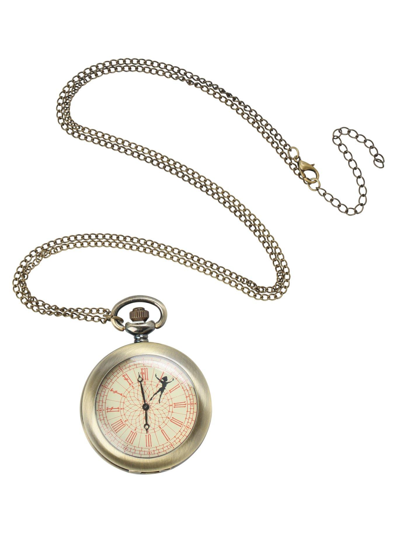 Disney Peter Pan Pocket Watch Necklace, , alternate