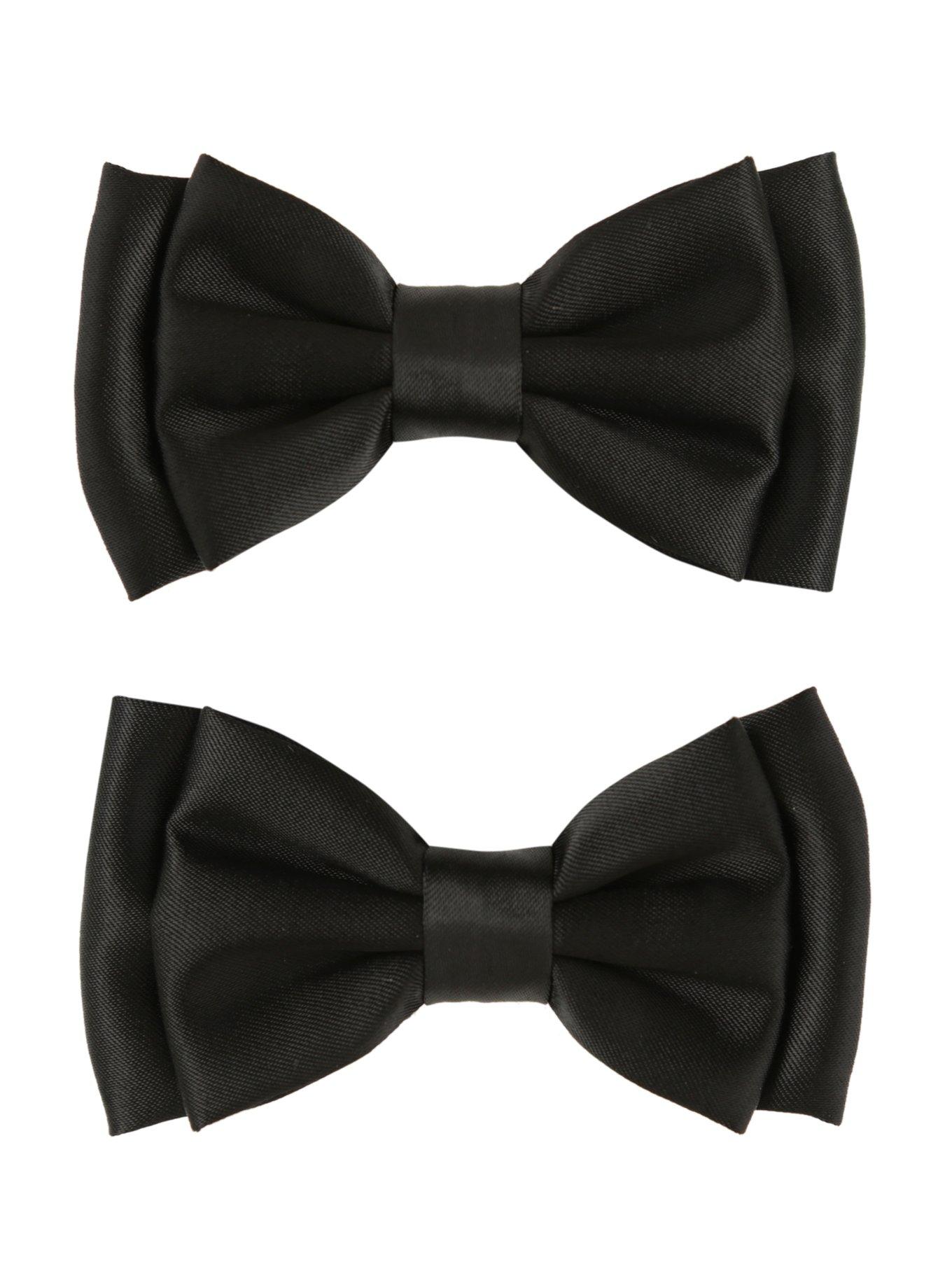 Black Hair Bow 2 Pack, , alternate