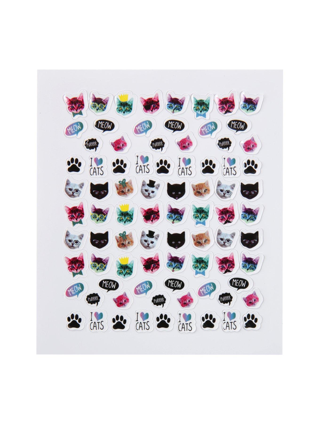 Nail Art Cat Nail Stickers, , alternate