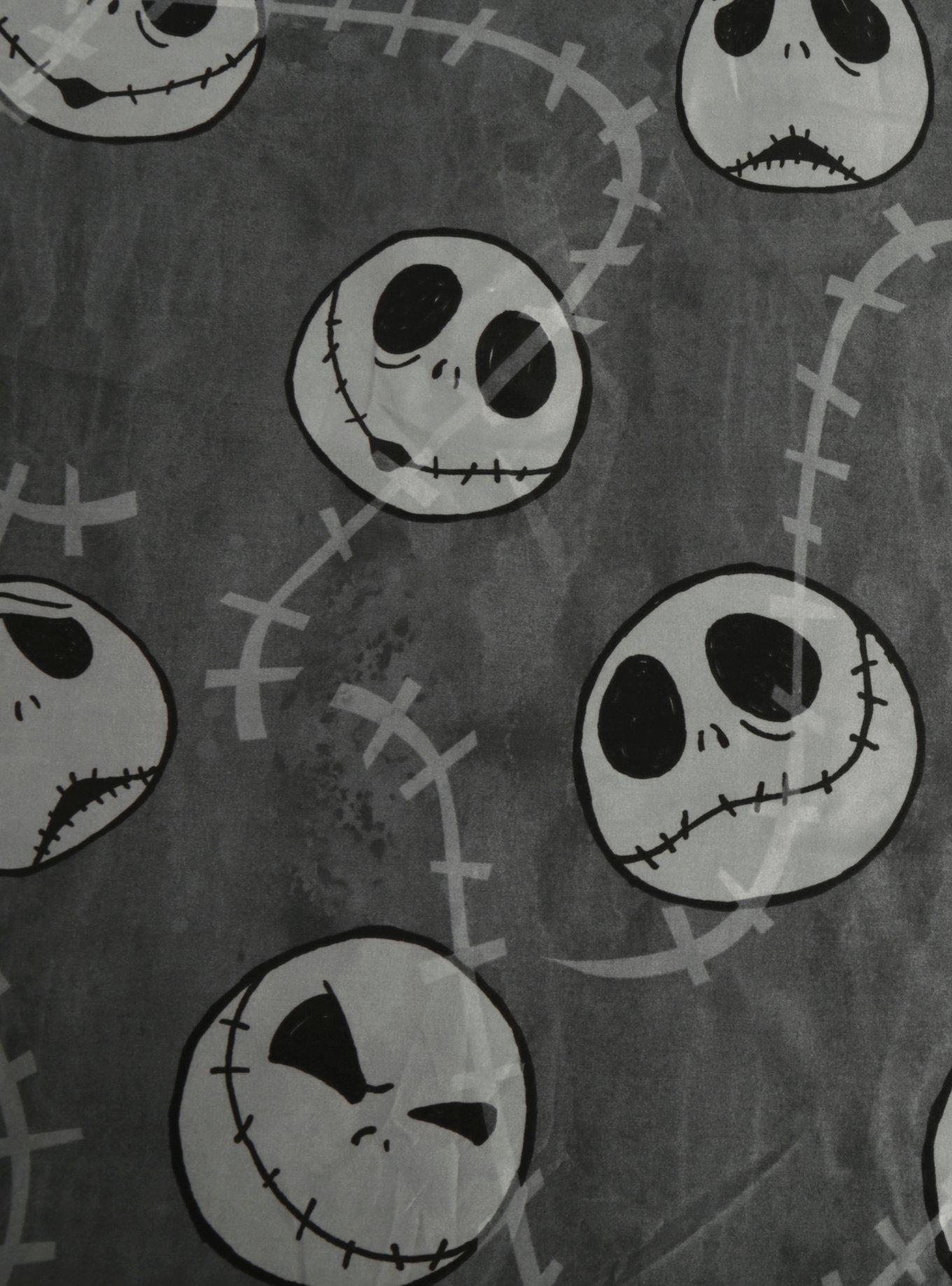 The Nightmare Before Christmas Jack Heads Microfiber Full Sheet Set, , alternate