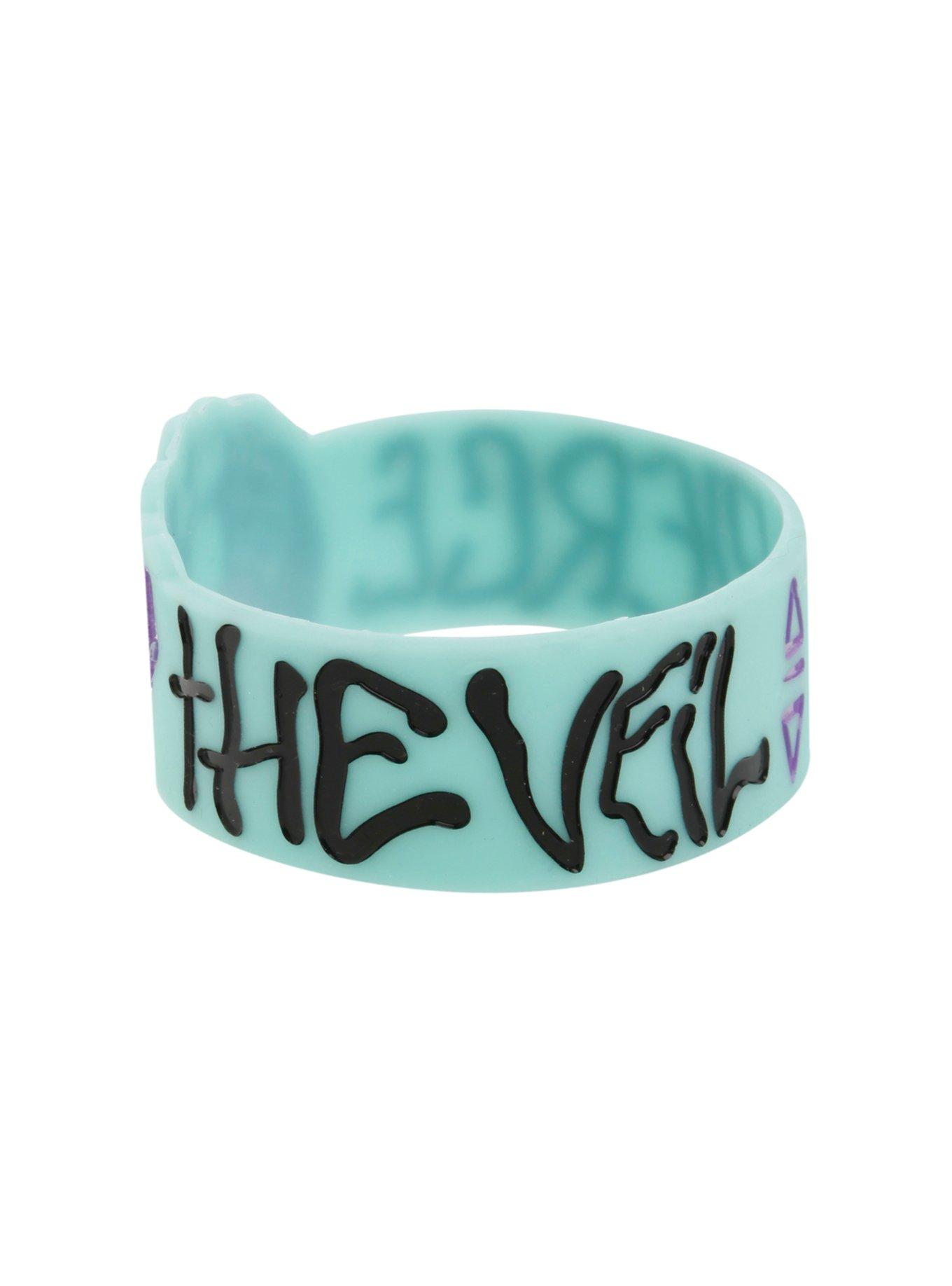 Pierce The Veil Skull Rubber Bracelet, , alternate