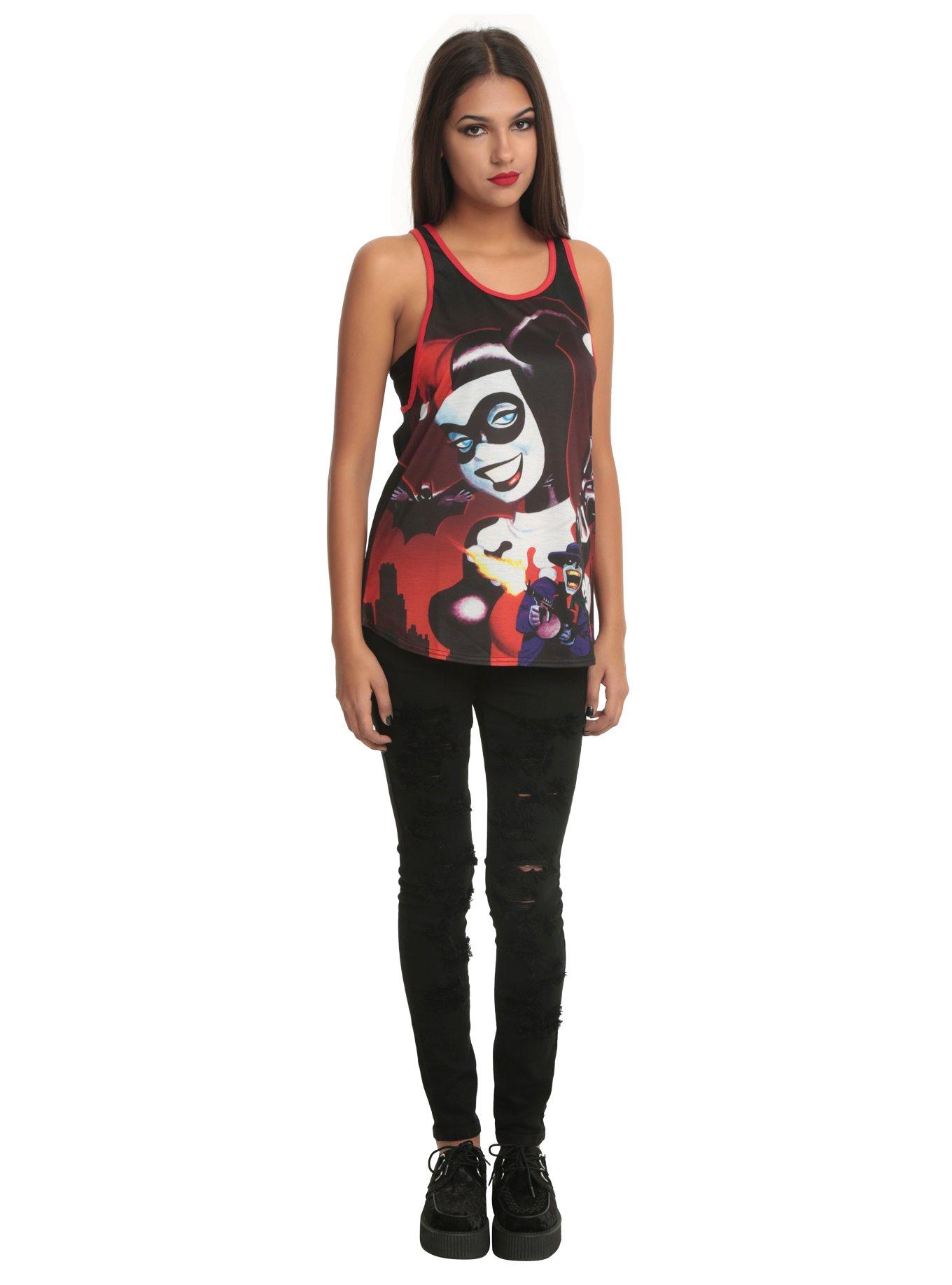 DC Comics Harleen Harley Quinn Diamond Sublimation Girls Tank Top, , alternate