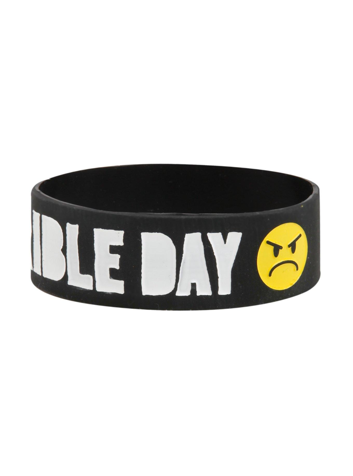 Have A Terrible Day Rubber Bracelet, , alternate
